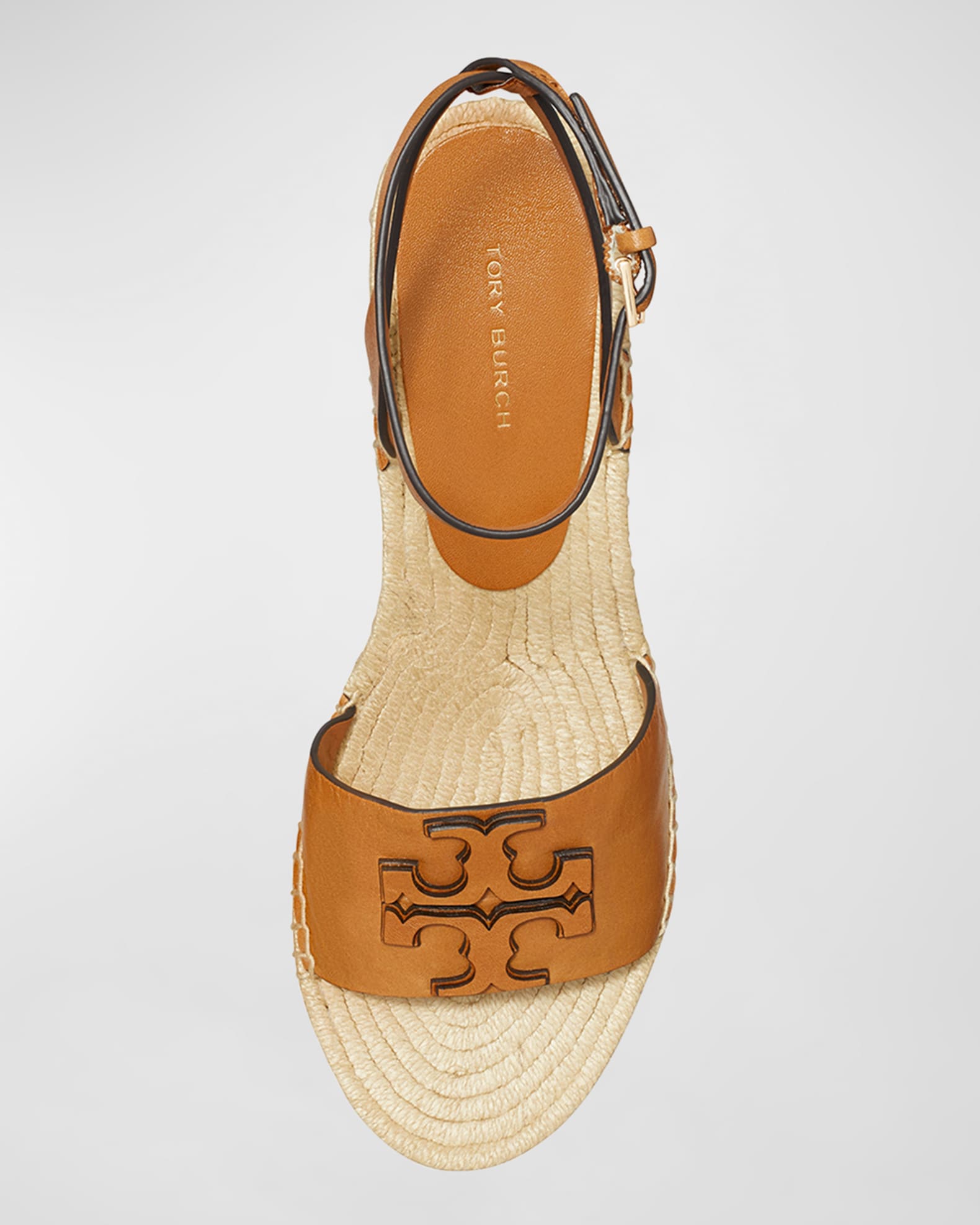 Tory Burch Ines Leather Double T Espadrilles | Neiman Marcus