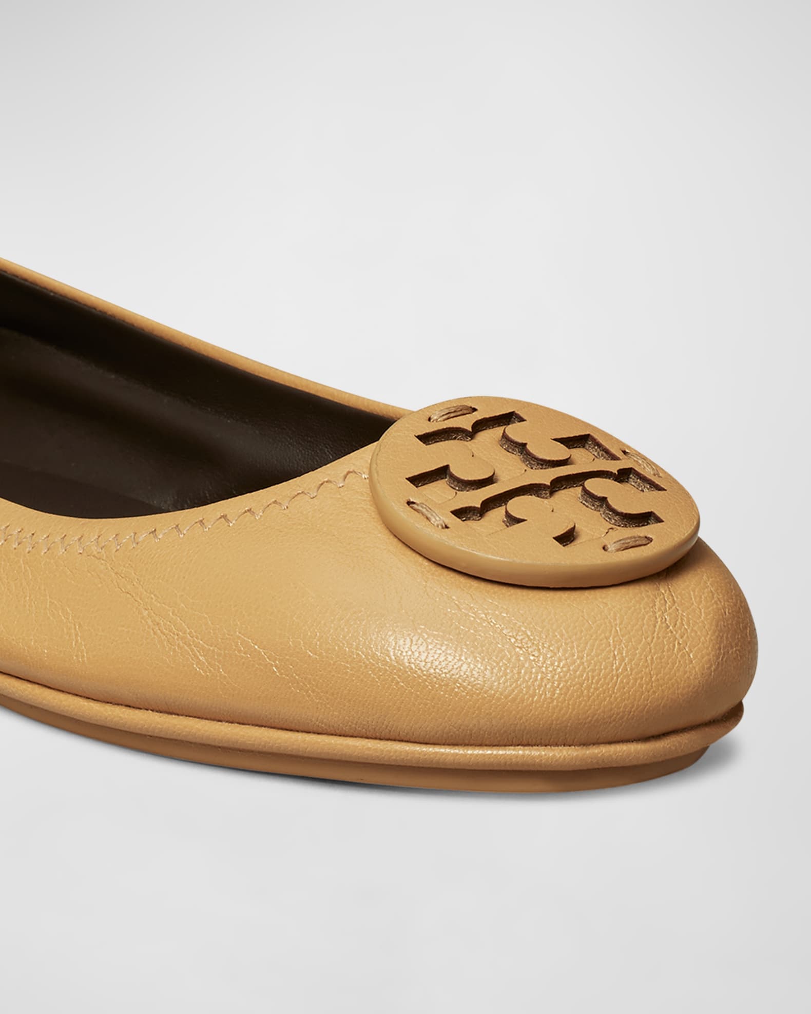 Minnie Leather Travel Ballerina Flats