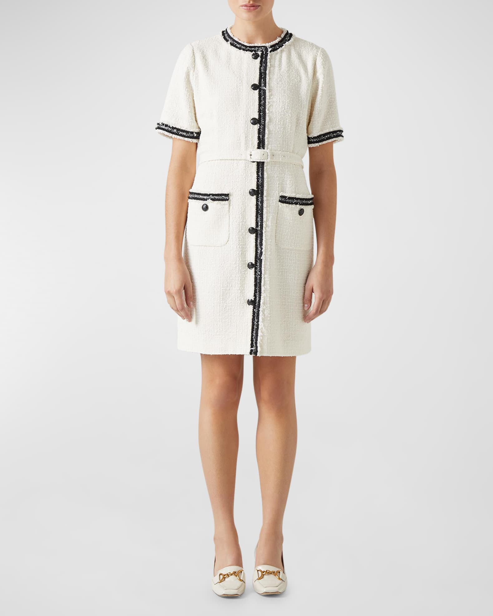 Belted button down dress store