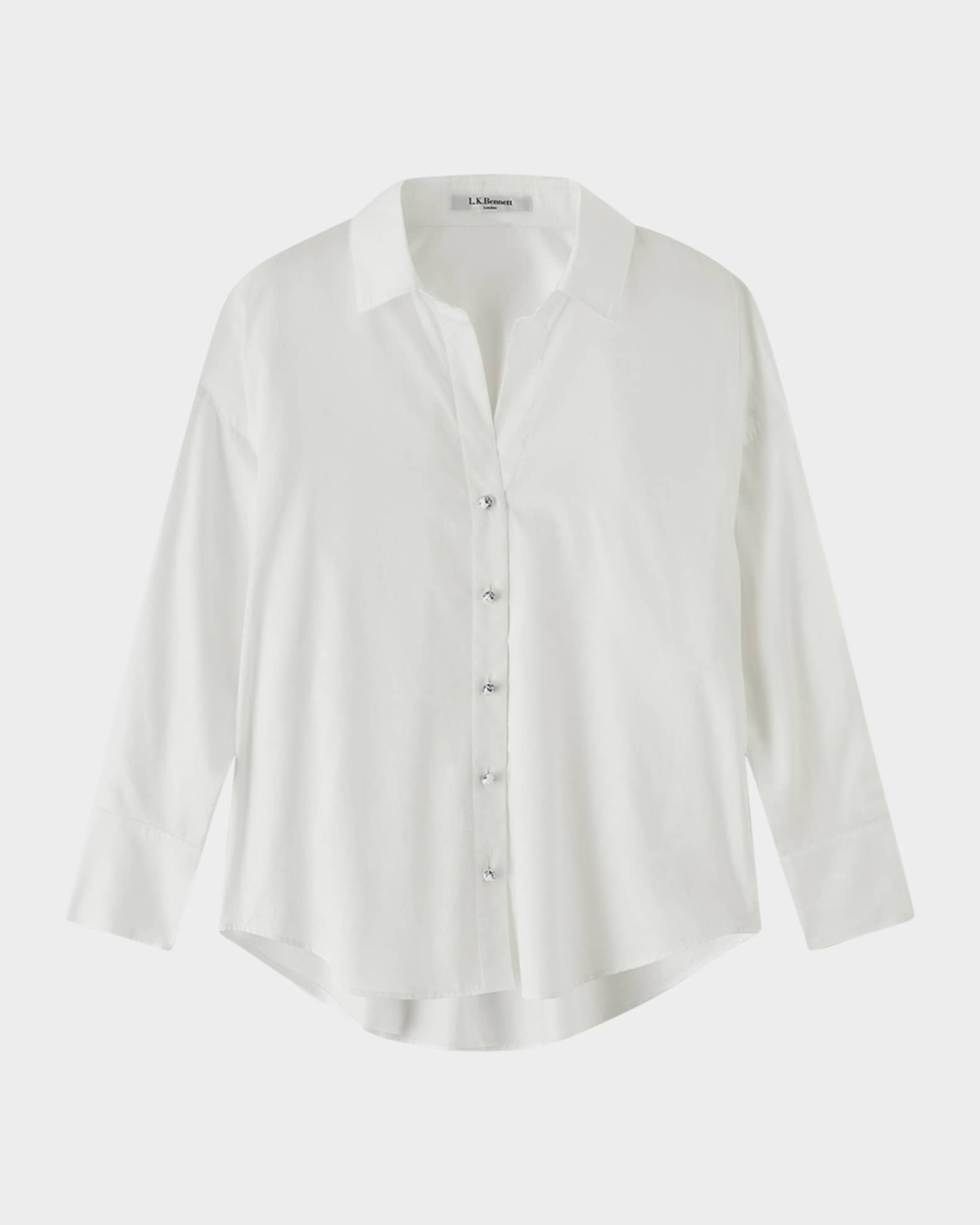 LK Bennett Beatrice Button-Down Cotton Shirt