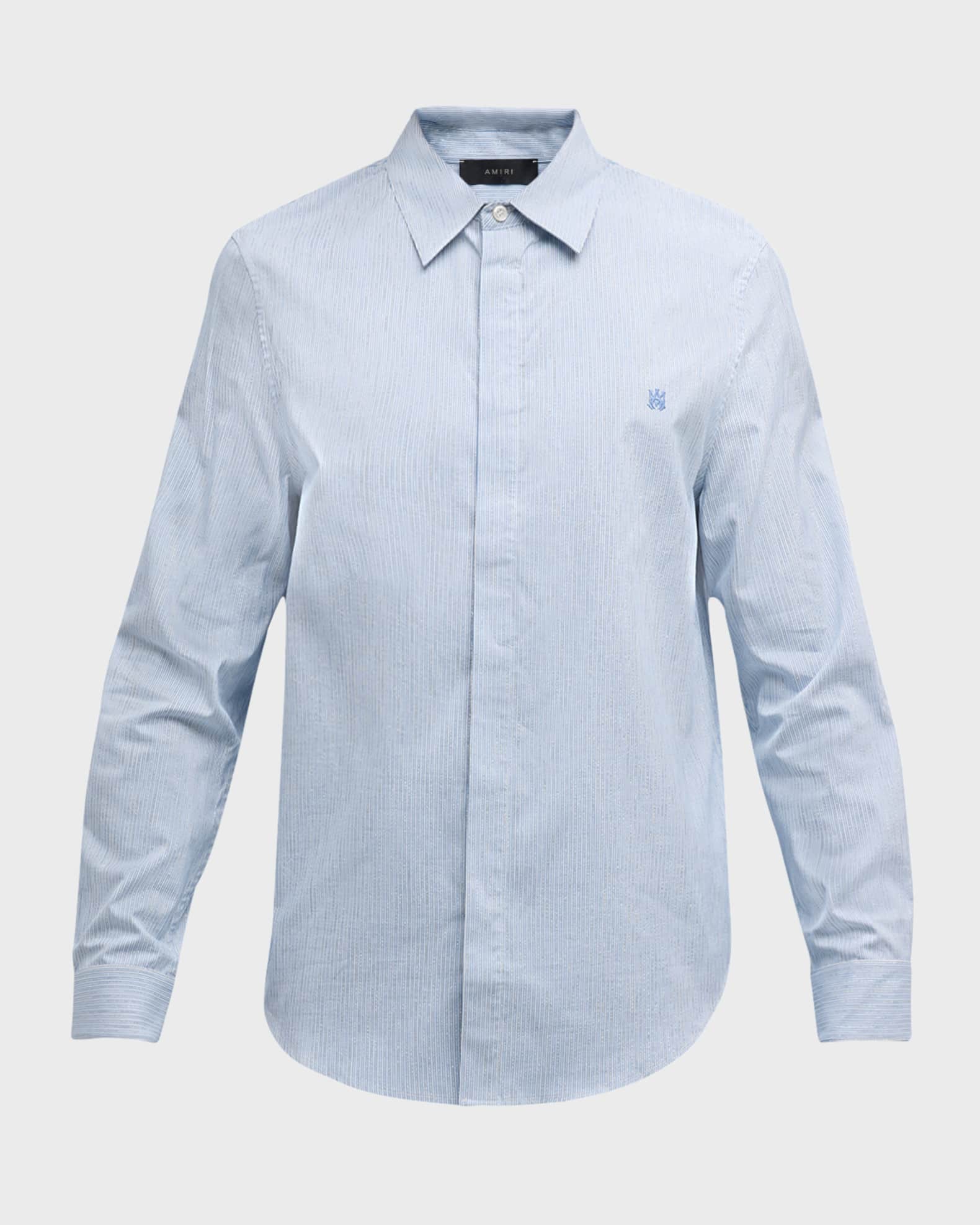 Men's Shimmer Stripe Sport Shirt 0