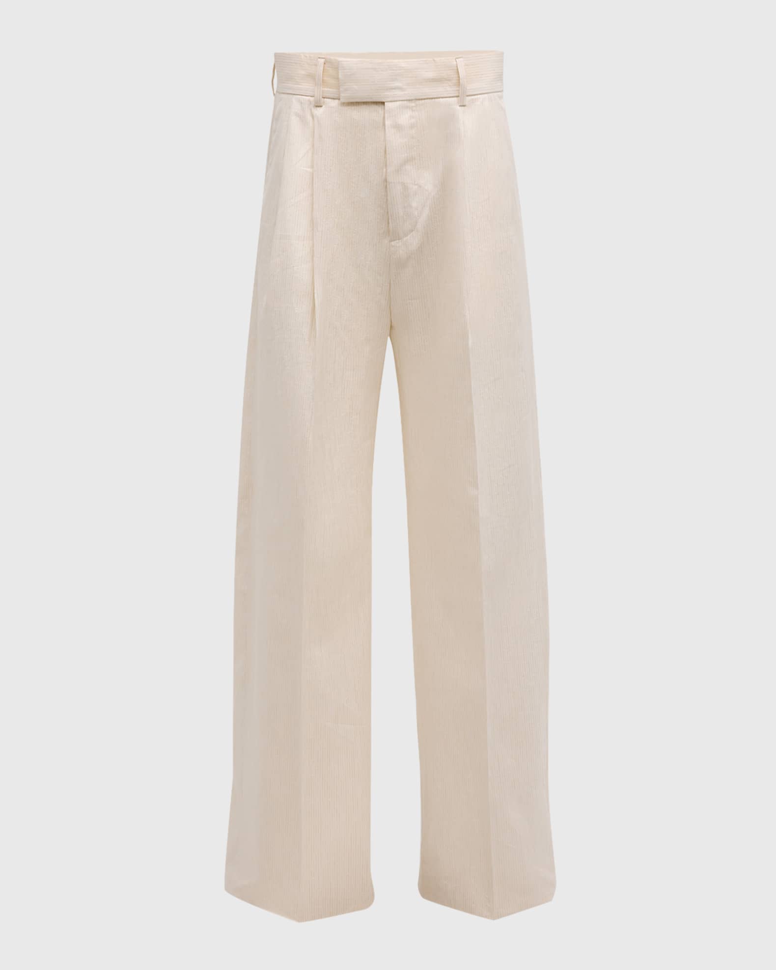 Amiri Men's Shimmer Stripe Pleated Baggy Pants | Neiman Marcus