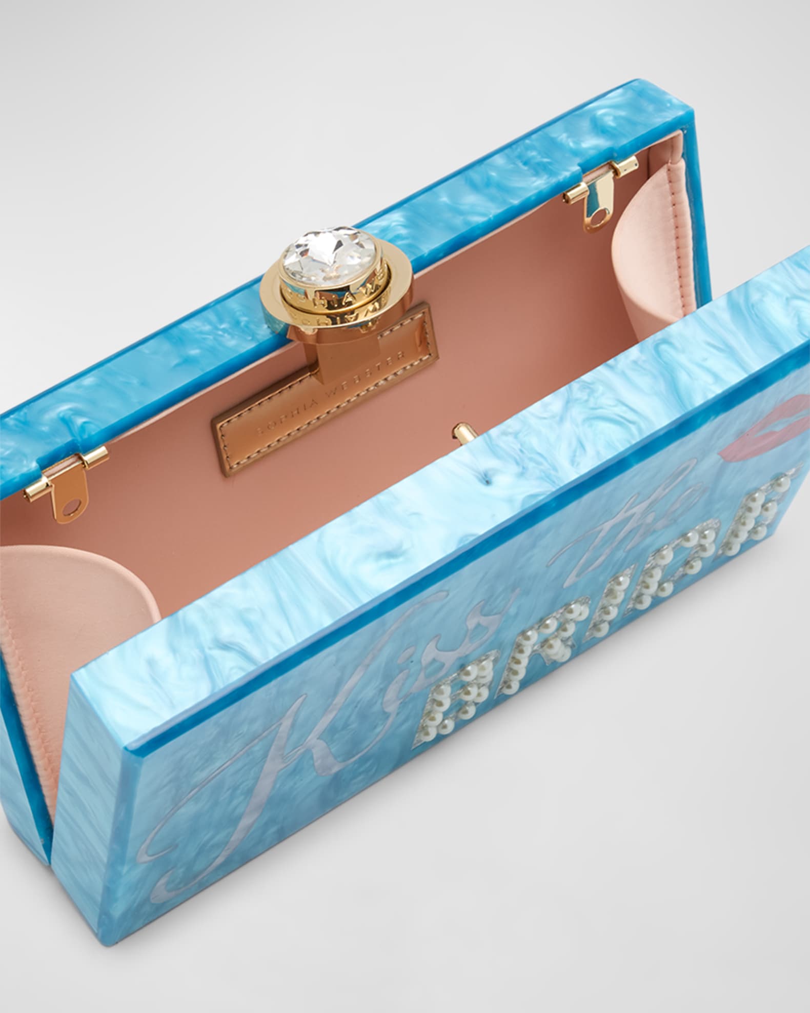 Sophia Webster Cleo Kiss the Bride Clutch Bag Neiman Marcus