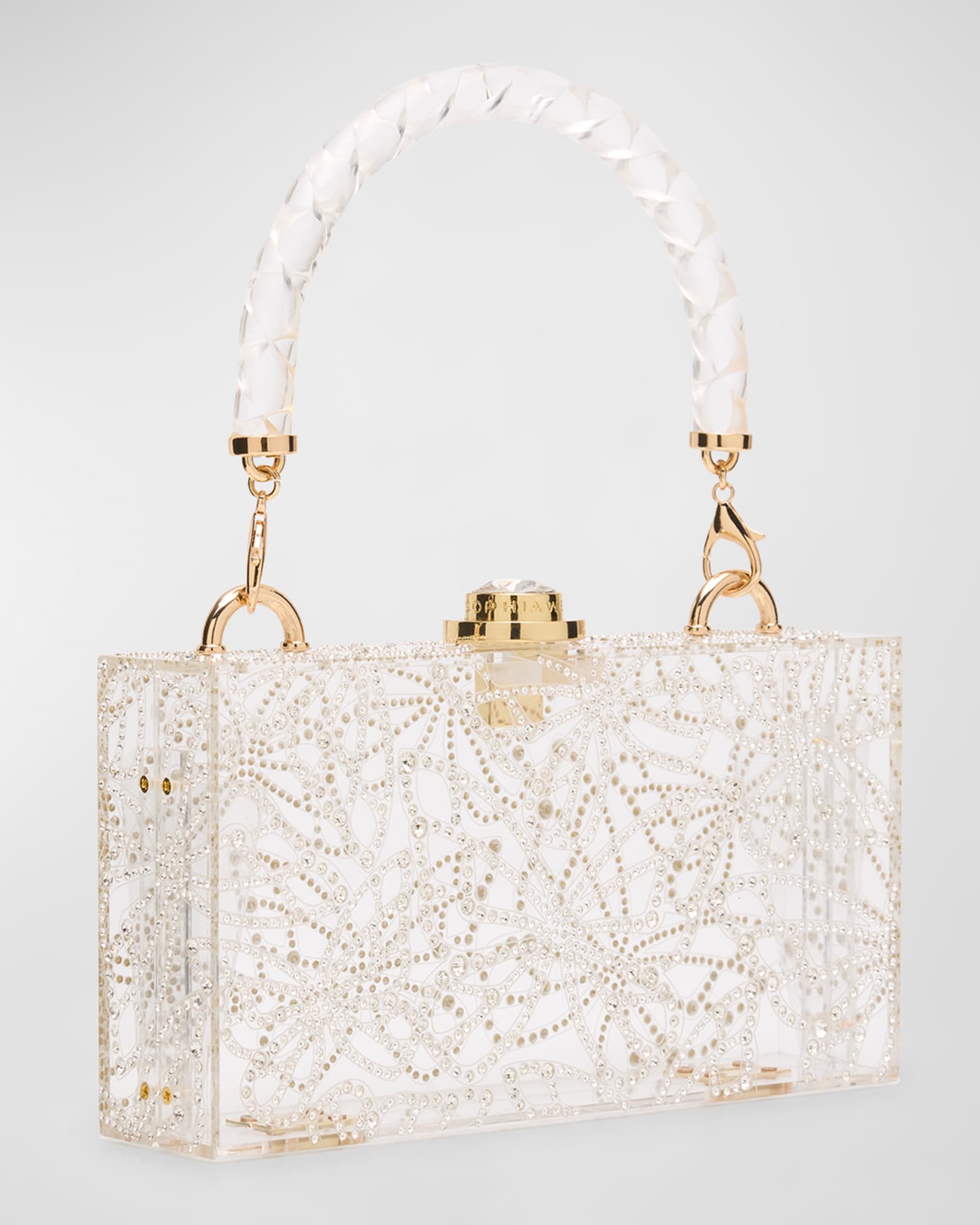 Sophia Webster Cleo Butterfly Embellished Box Clutch Bag
