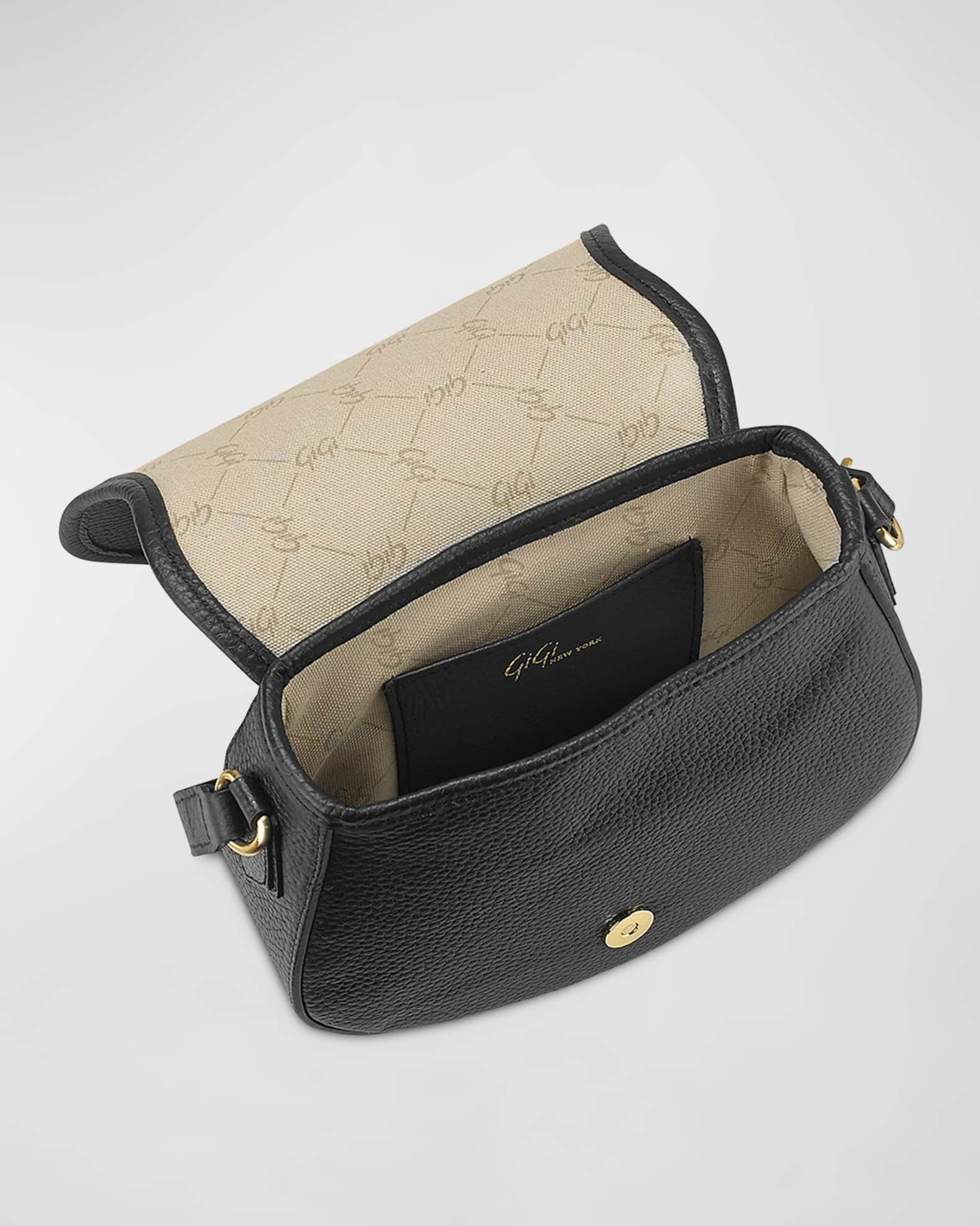 Gigi New York Jenni Saddle Leather Crossbody Bag | Neiman Marcus