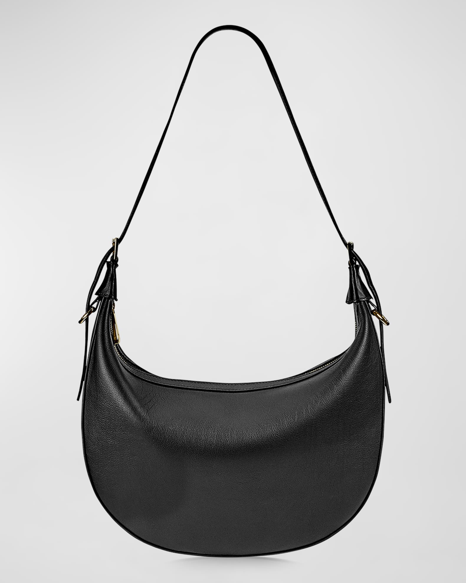 Gigi New York Reagan Zip Leather Hobo Bag