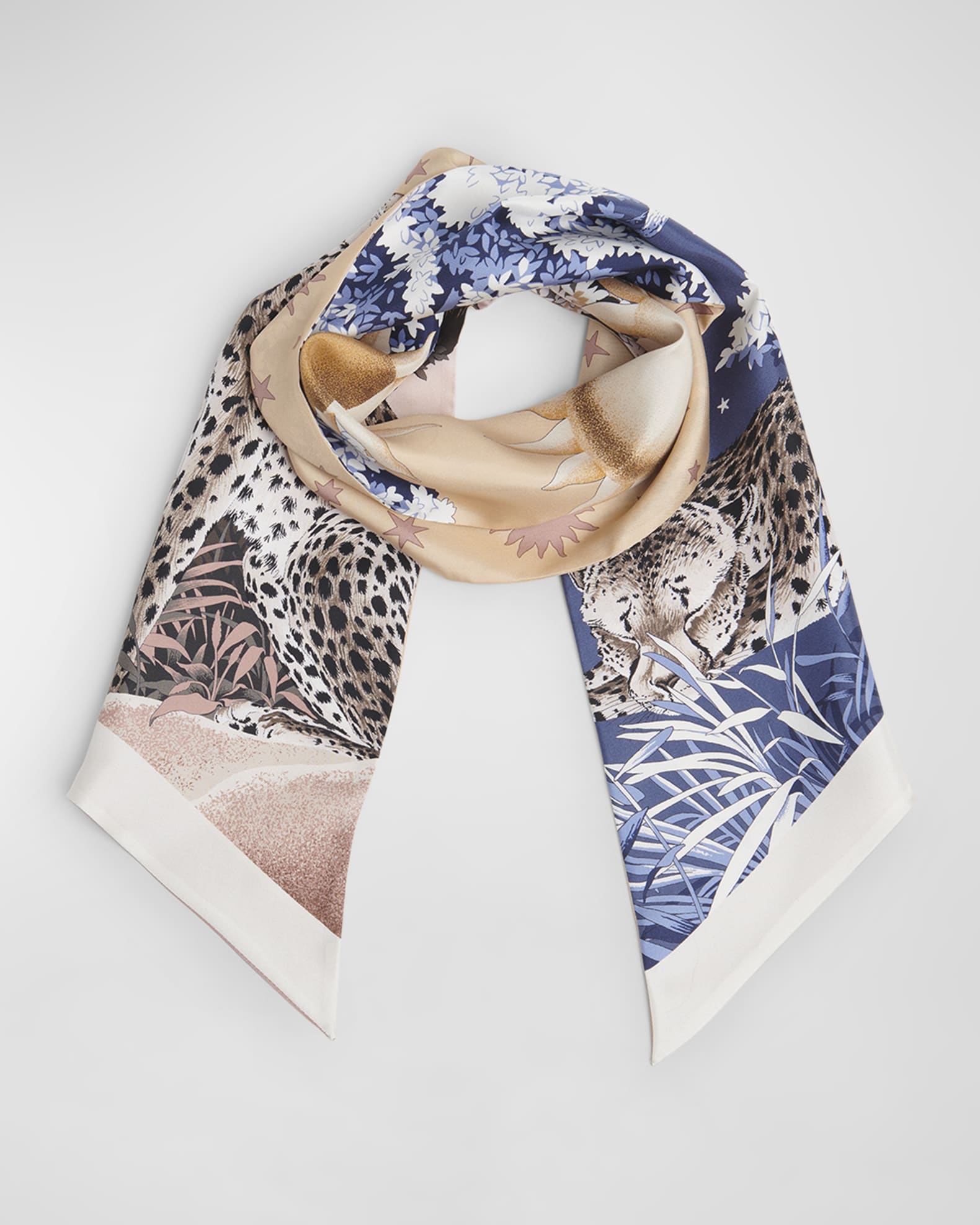Ferragamo Daylight Silk Skinny Scarf