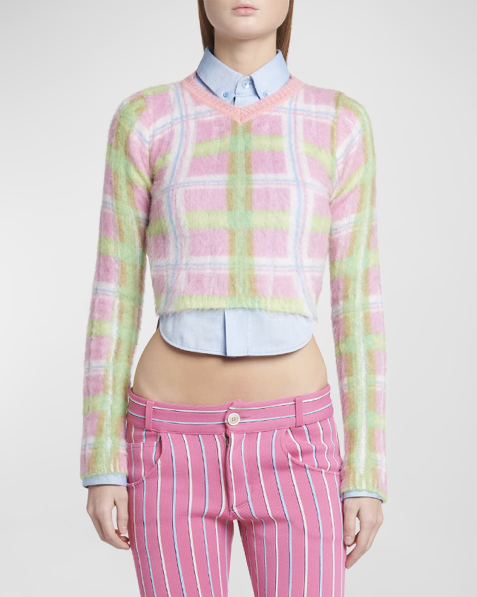 Marni Red Cropped Sweater