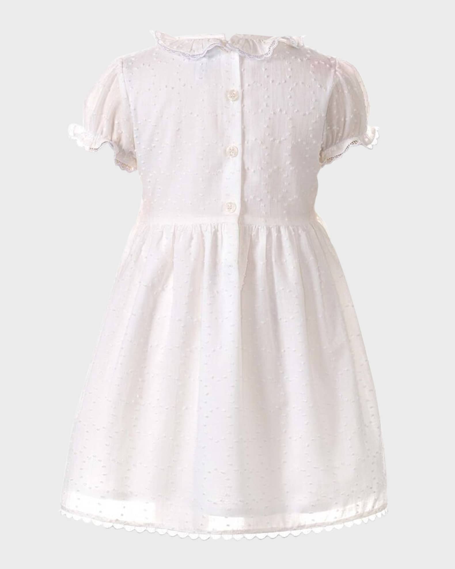 Girl's Rose Swiss Dot Smocked Dress, Size 2-10 1