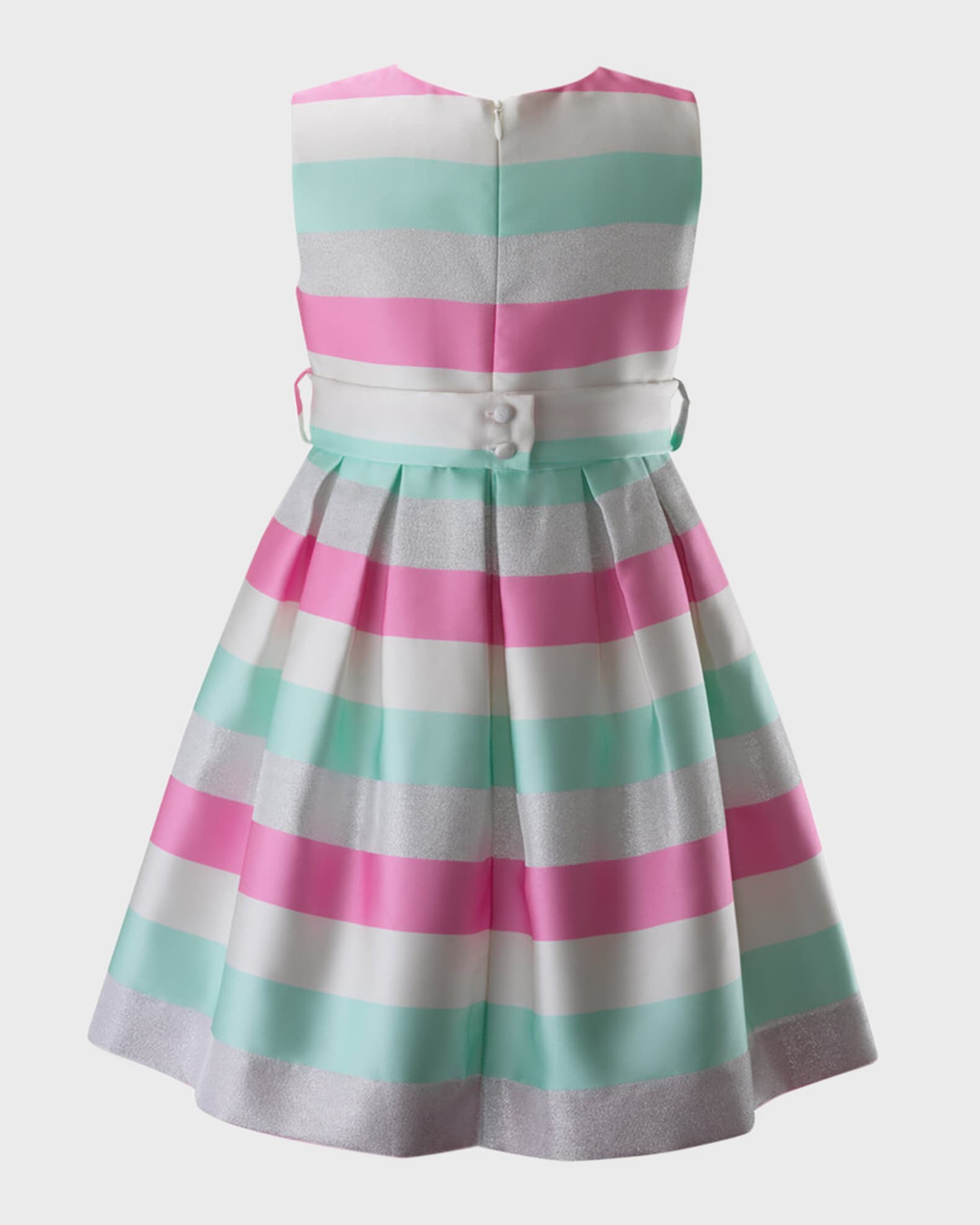 Girl's Sparkle Striped Party Dress, Size 2-14 1