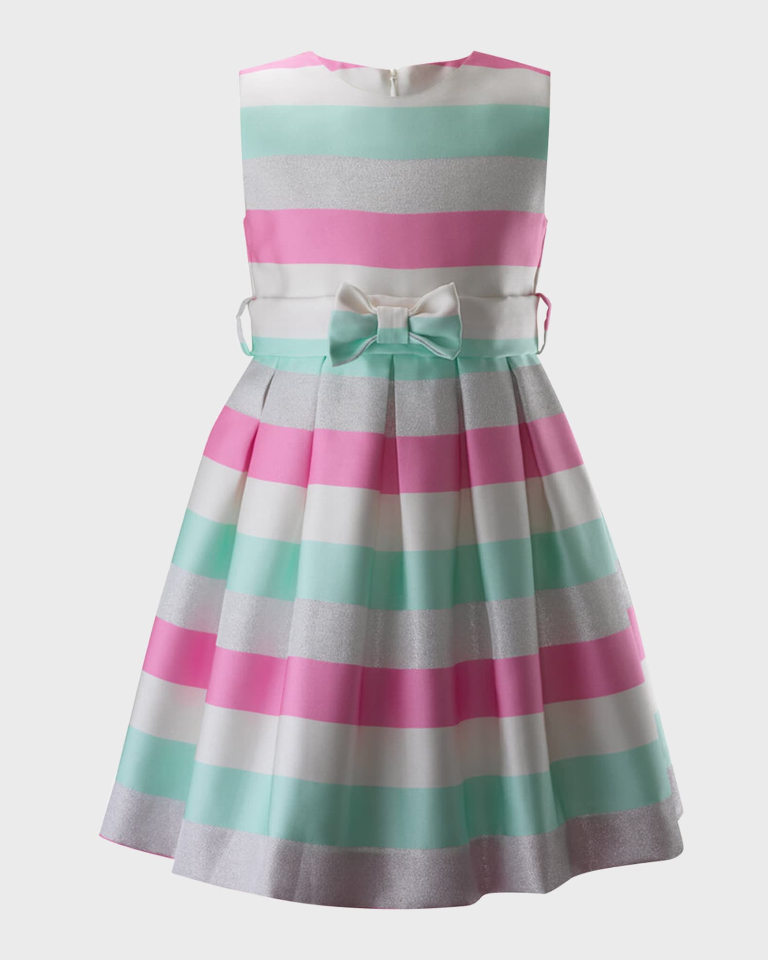 Girl's Sparkle Striped Party Dress, Size 2-14 0