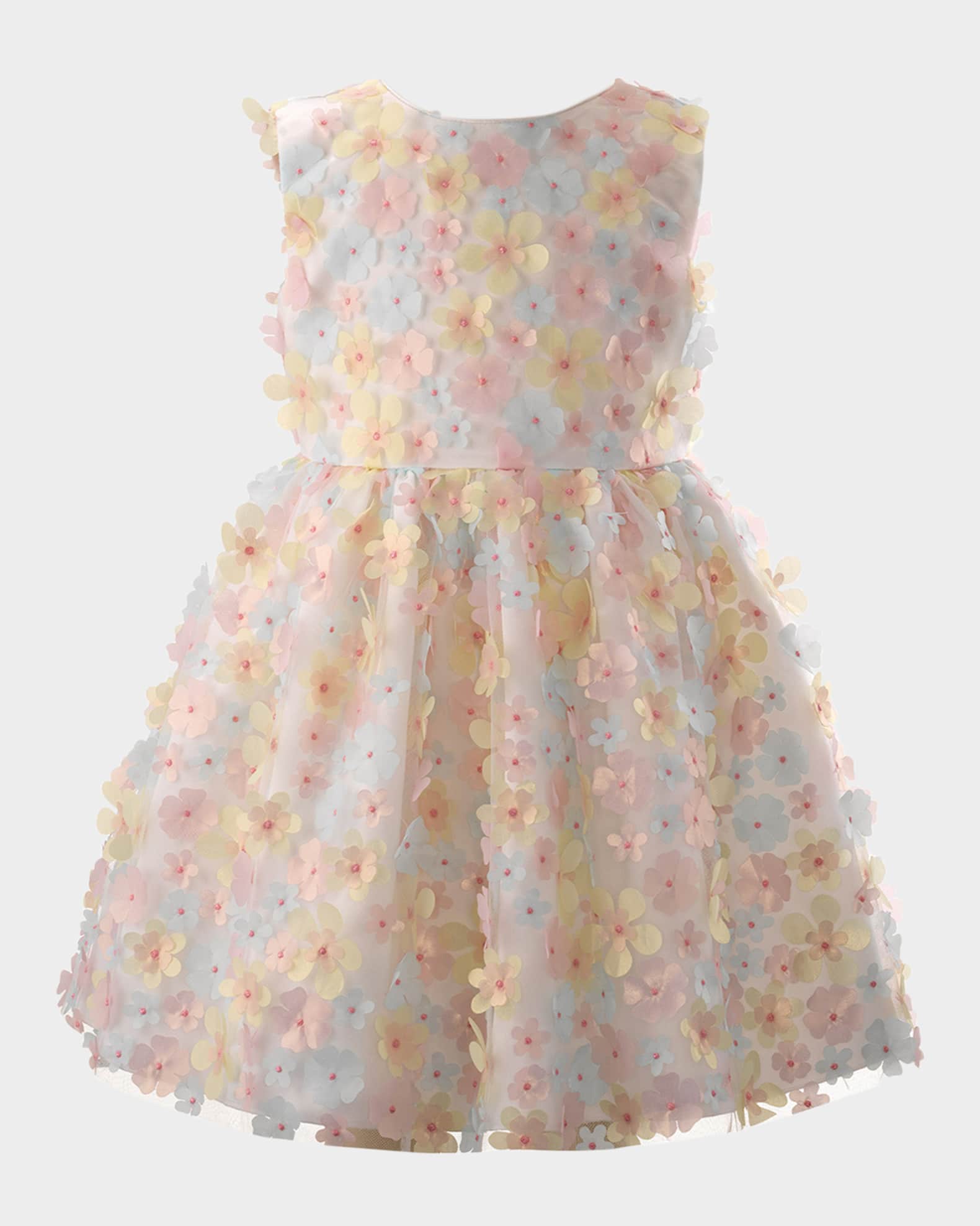 Girl's Flutter Flower Party Dress, Size 2-10 0