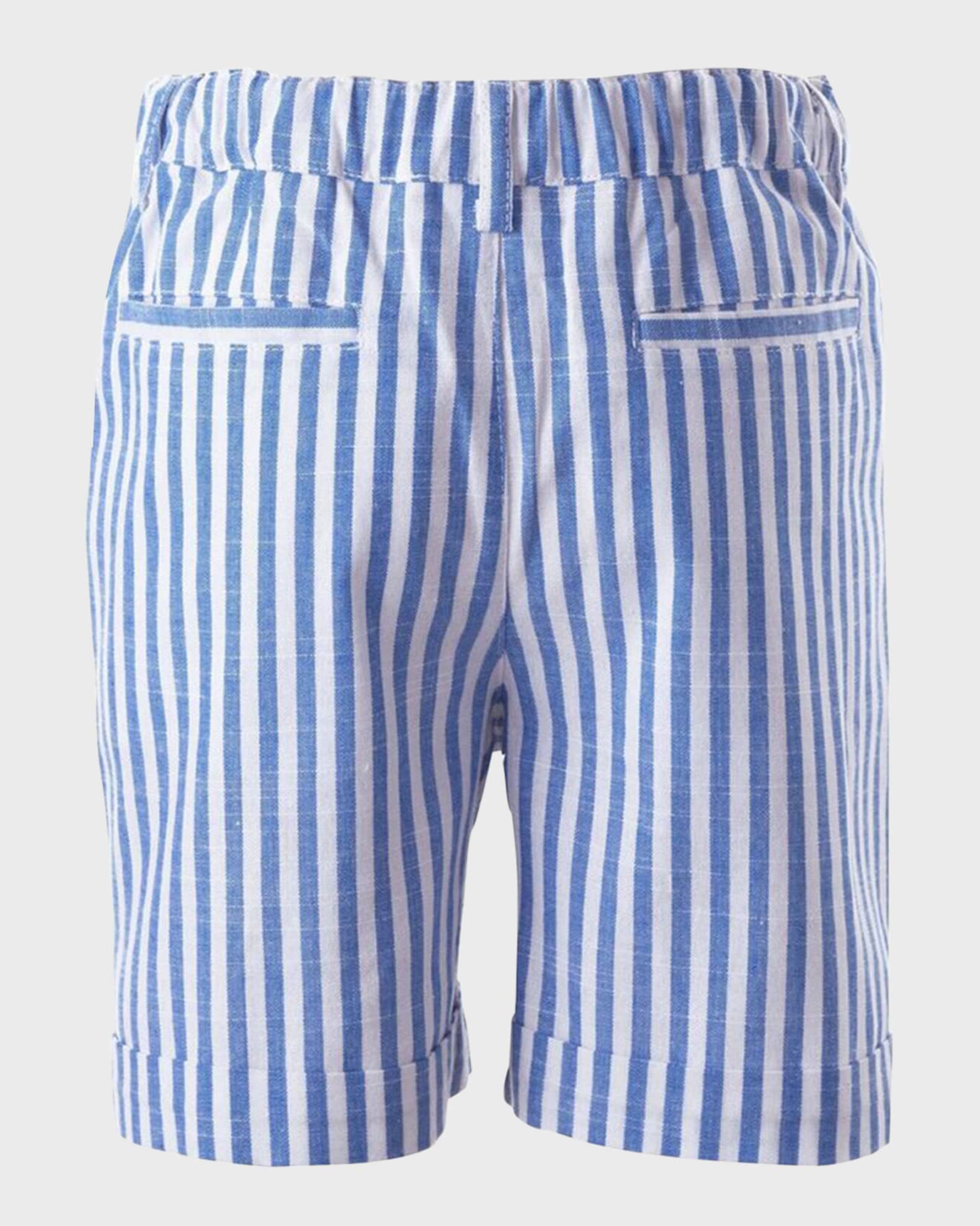 Boy's Oxford Stripe Shorts, Size 2-10 1