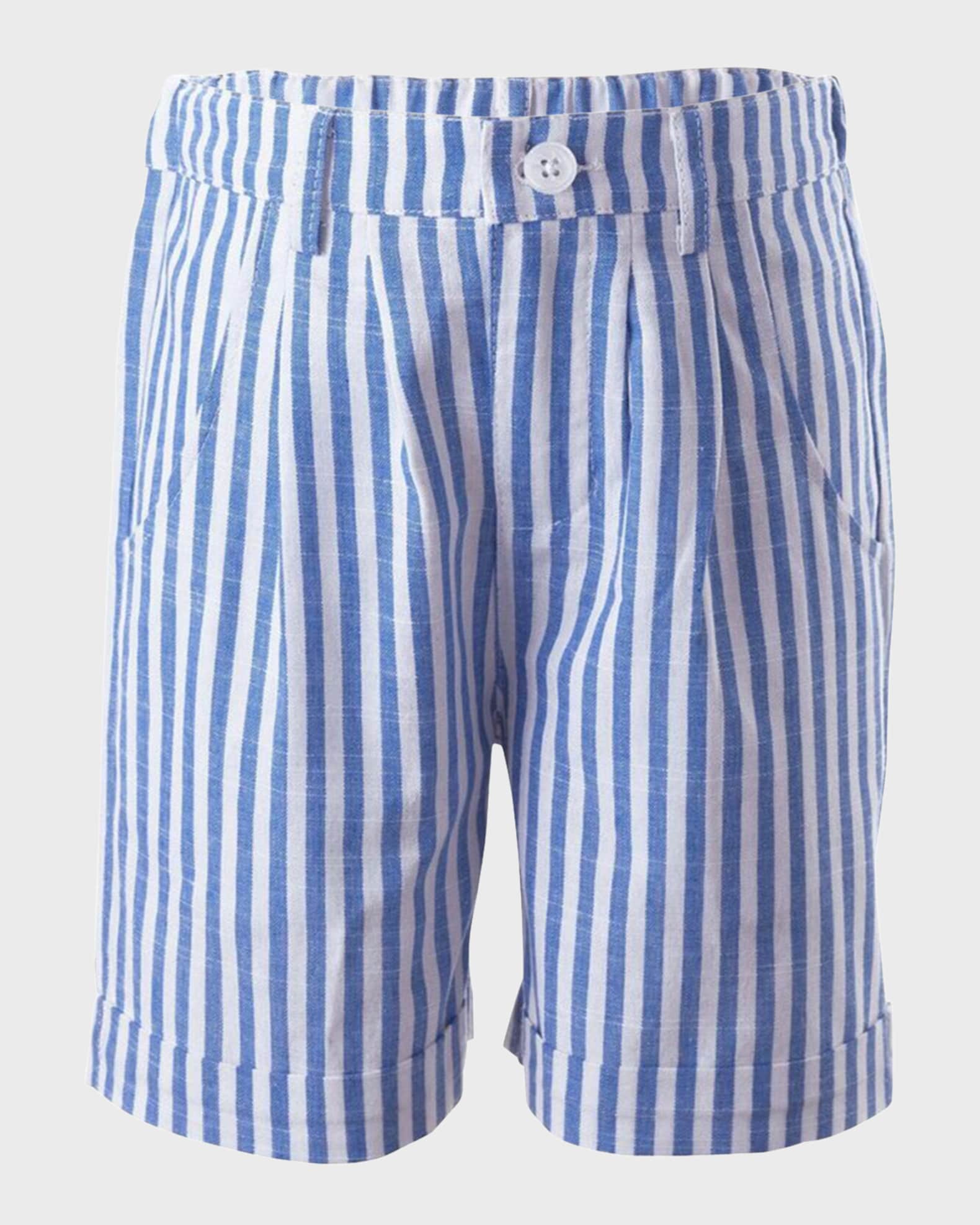 Boy's Oxford Stripe Shorts, Size 2-10 0