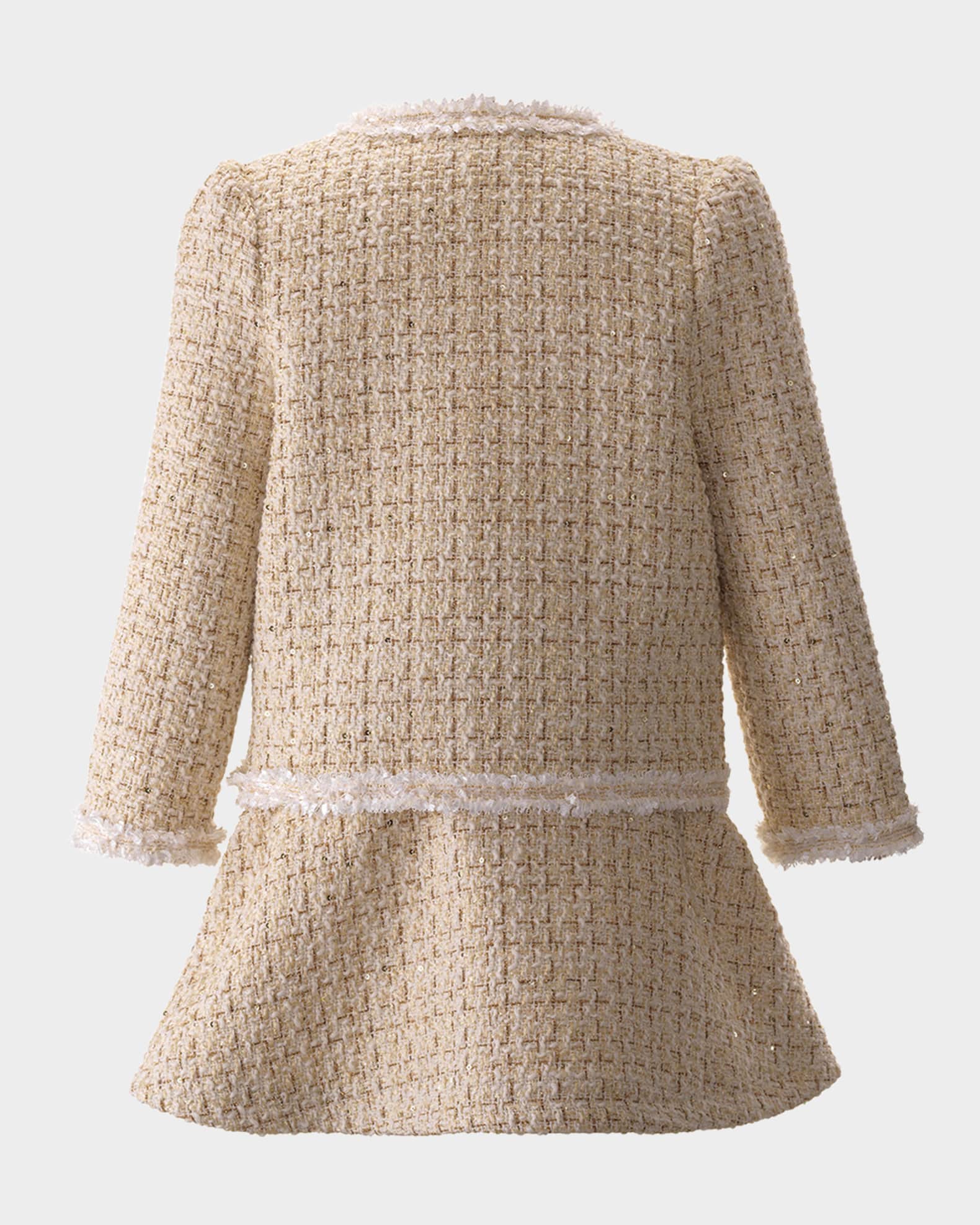 Girl's Tweed Jacket And Skirt Set, Size 2-14 1