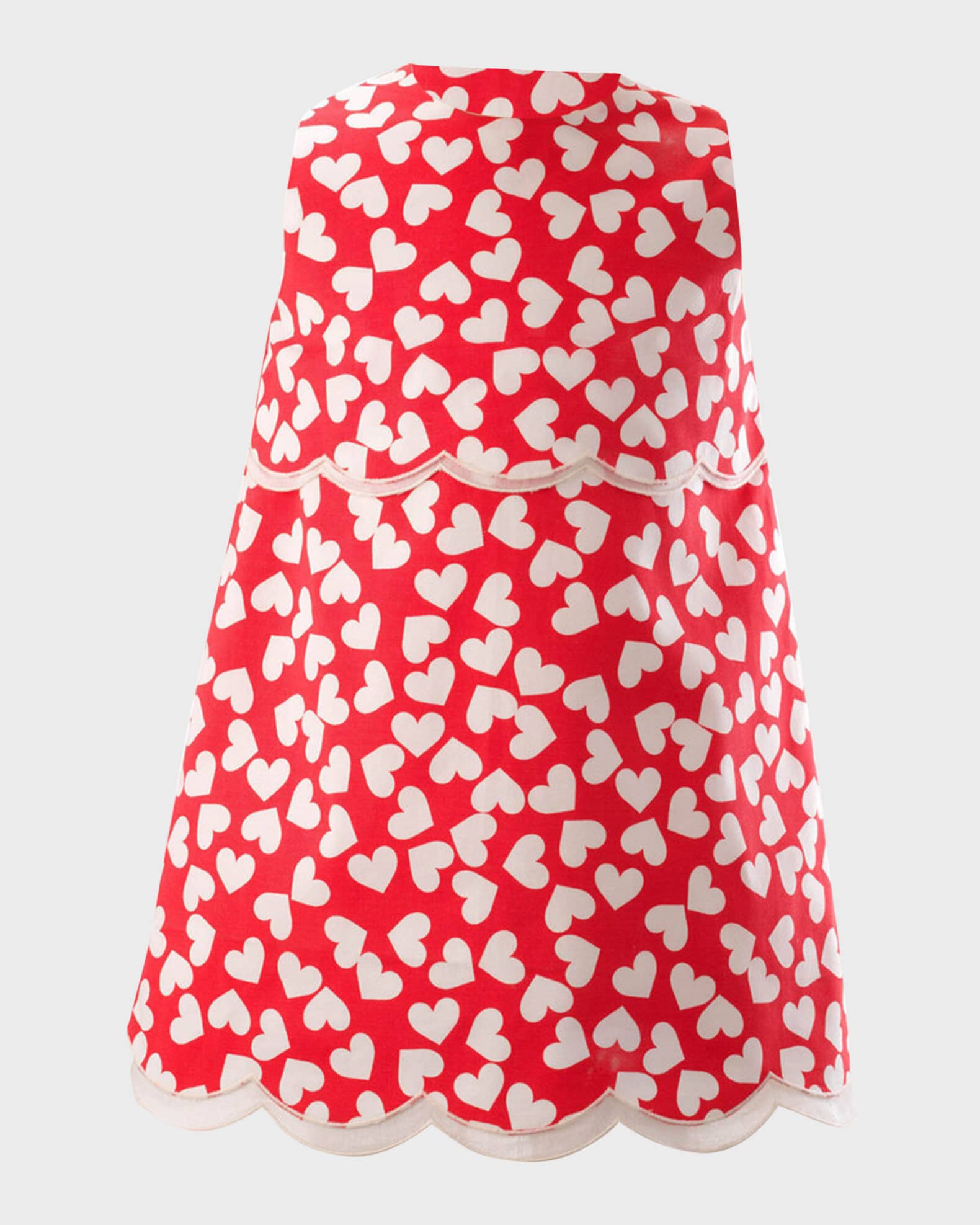 Rachel Riley Heart Scalloped Shift Dress 10Y