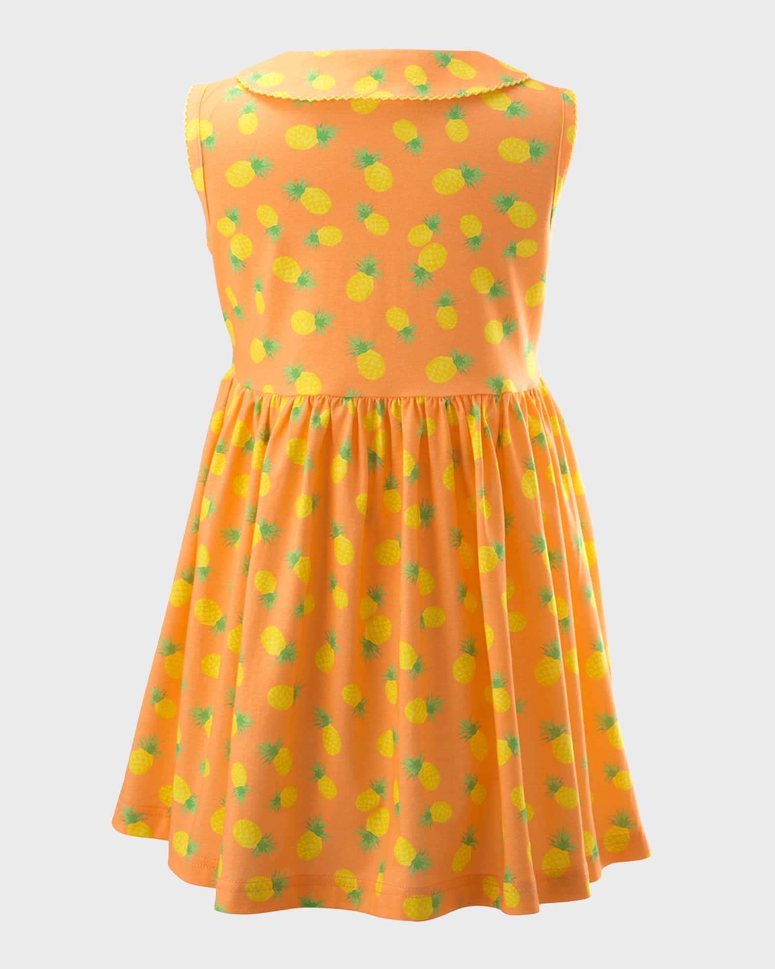 Girl's Pineapple-Print Sleeveless Dress, Size 2-10 1