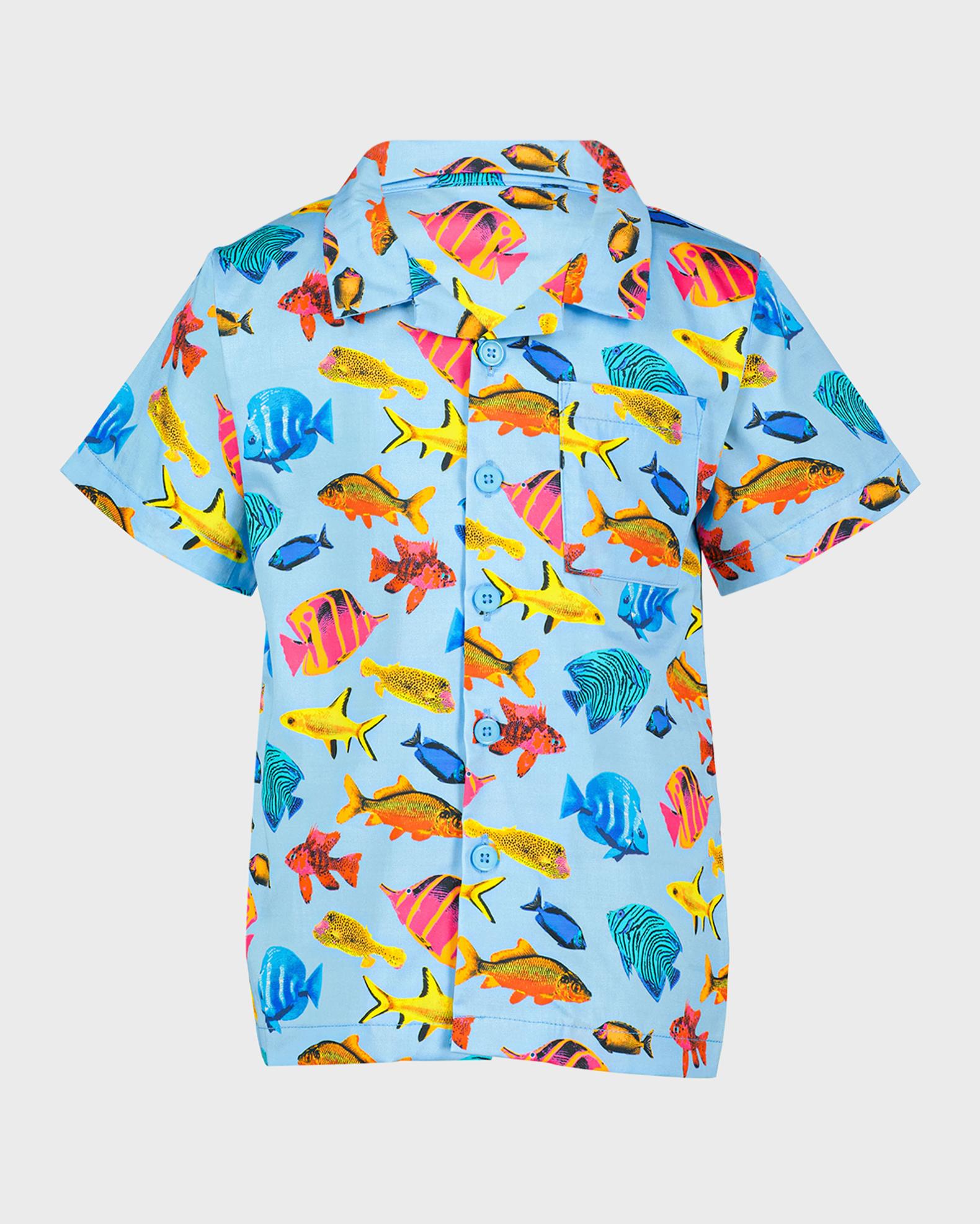 Rachel Riley Boy's Tropical Fish Shirt, Size 2-10 | Neiman Marcus