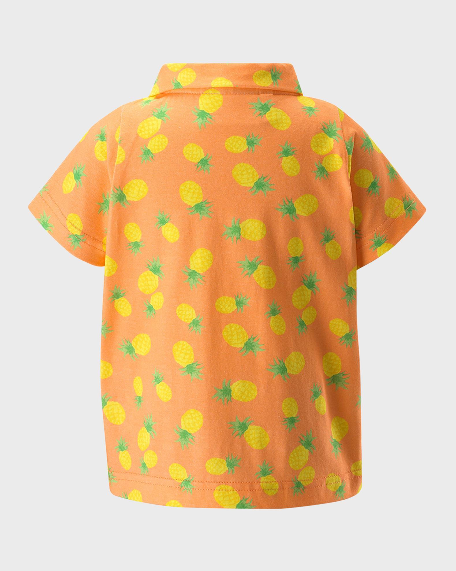 Rachel Riley Boy's Pineapple Polo Shirt, Size 6M-24M | Neiman Marcus