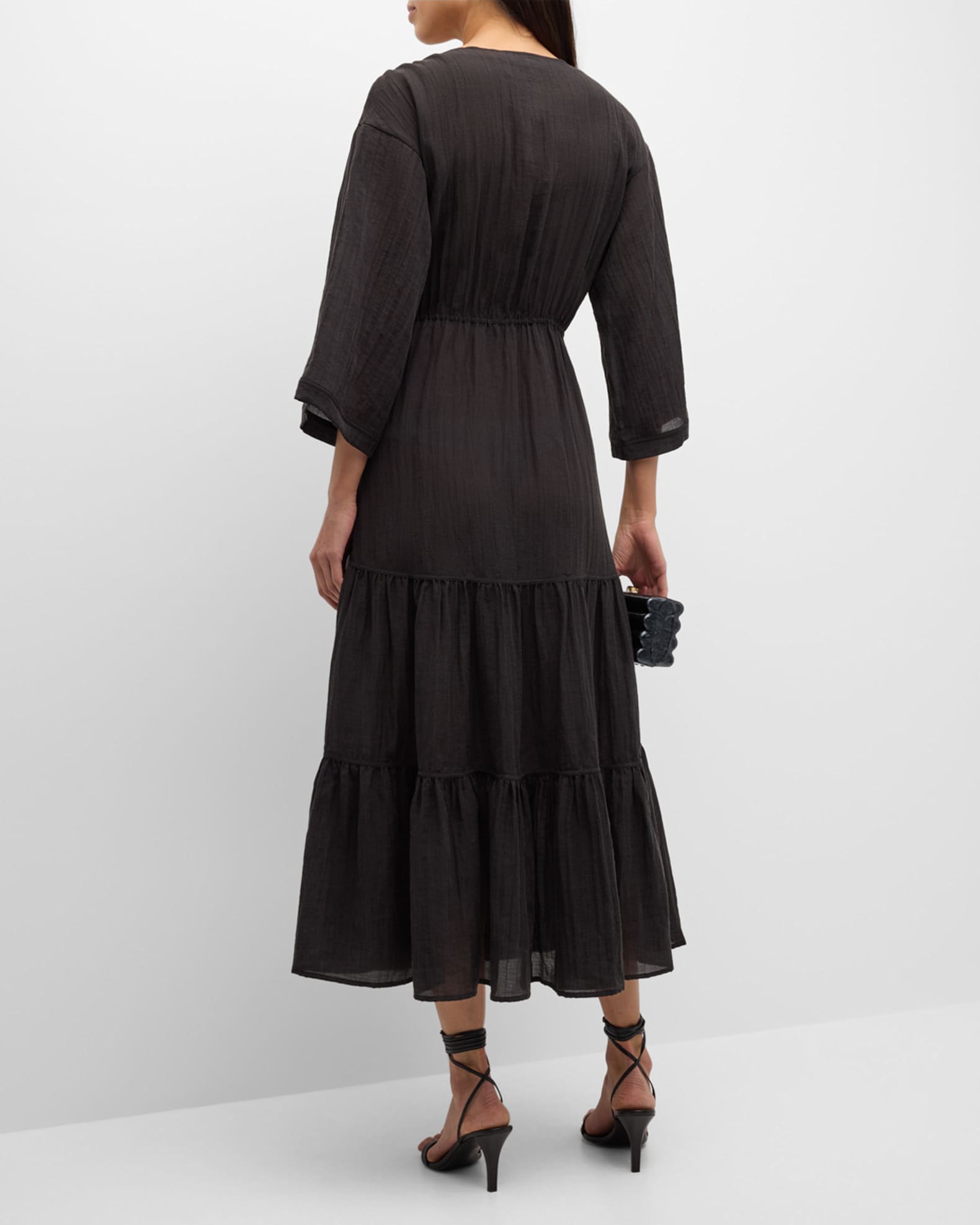 Cinq a Sept Crinkle Tencel Torey Wrap Dress | Neiman Marcus