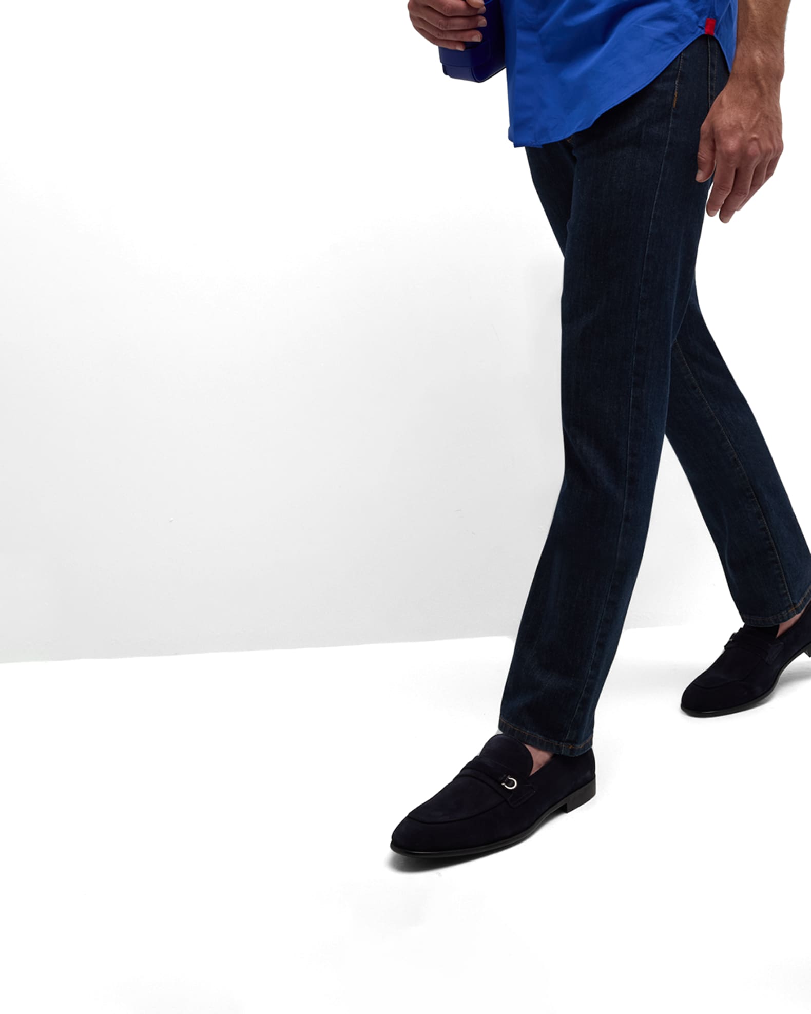 Men's Desio Gancio Suede Penny Loafers 1