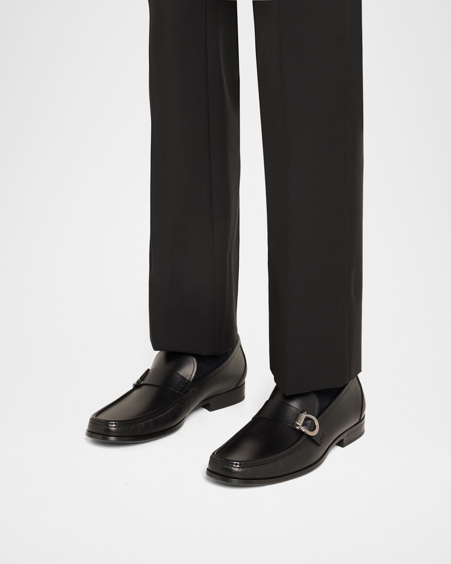 Caspian Nero Calf Men’s Loafers FERRAGAMO Caspian Leather Loafers | Saks Fifth Avenue main image 4