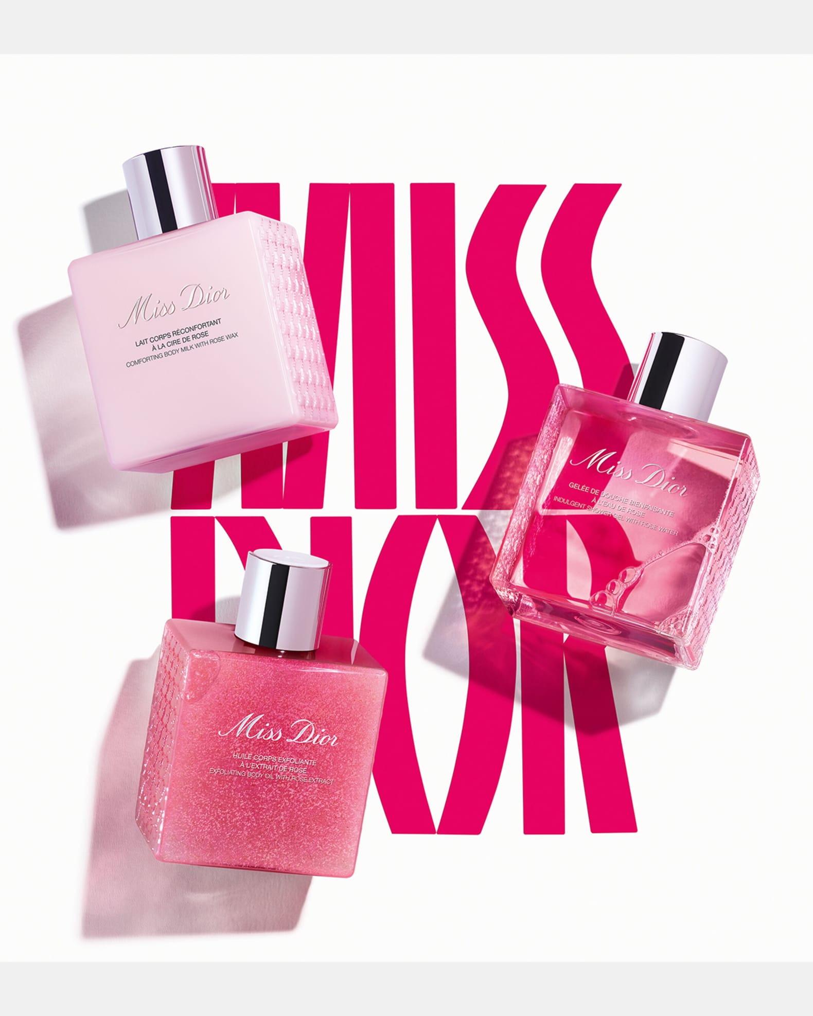 Dior Miss Dior モイスチャライジングボディミルク Discover Miss Dior Comforting Body Milk with Rose Wax | DIOR US