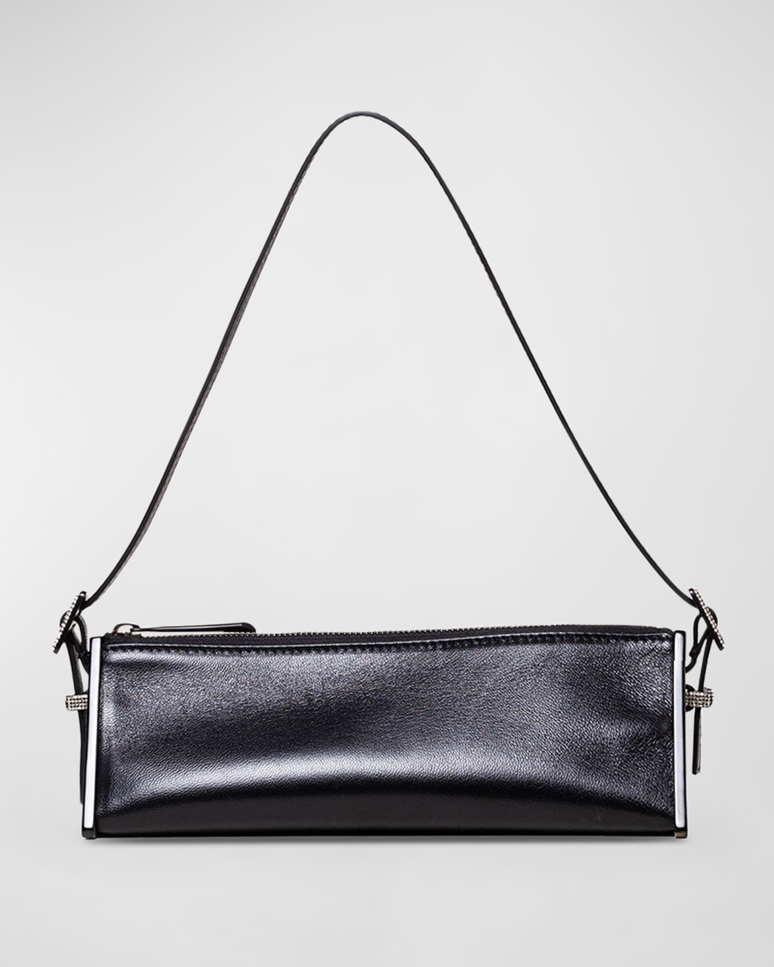 Benedetta Bruzziches Kate rhinestone-embellished clutch bag - Black