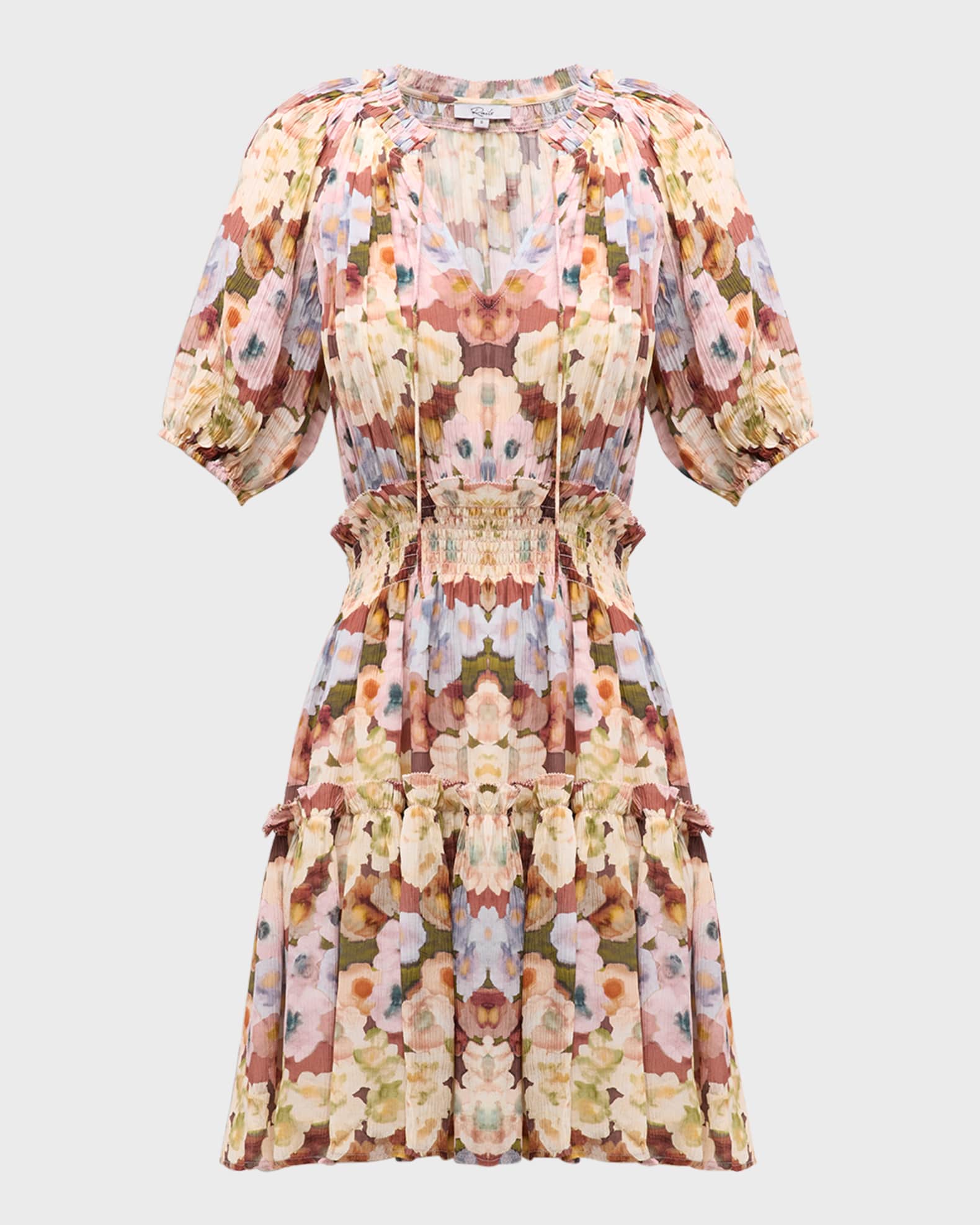 Rails Fiorella Painted Floral Tiered Mini Dress