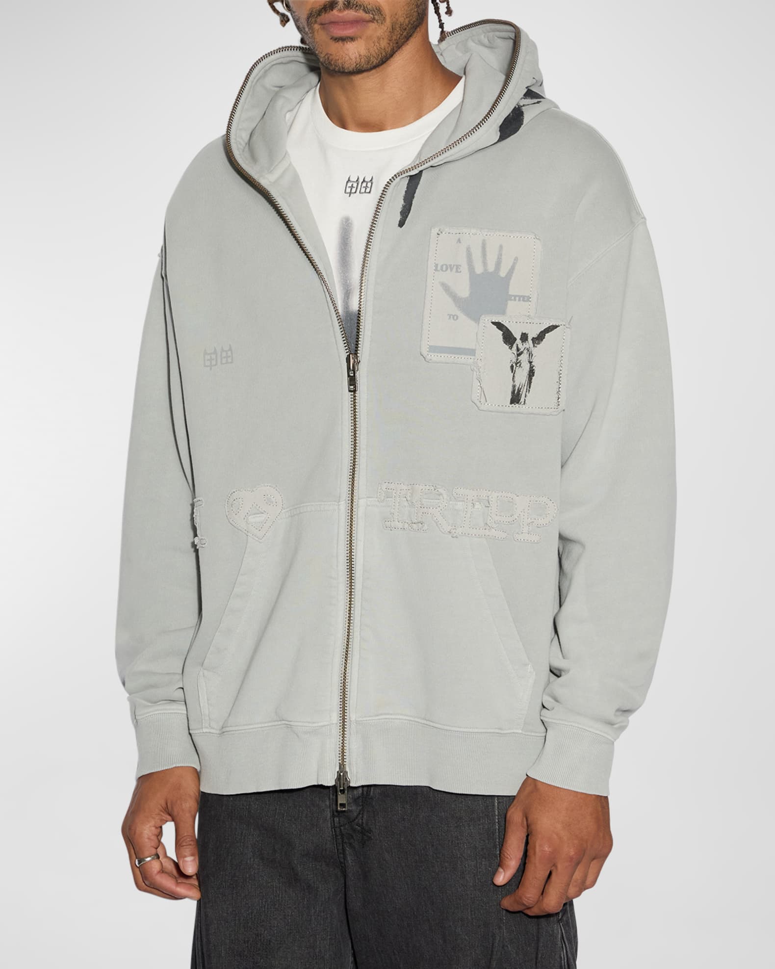 Ksubi x Trippie Redd Men's Zip Hoodie Neiman Marcus