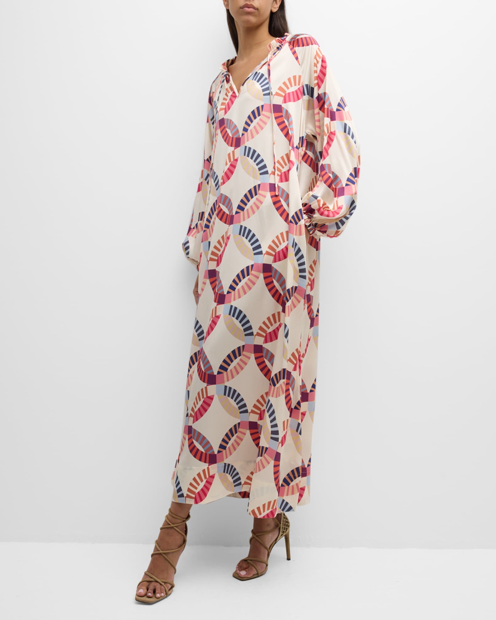 Dea Kudibal Frankie Floral Print Sleeveless Frill Layered Maxi Dress Posey