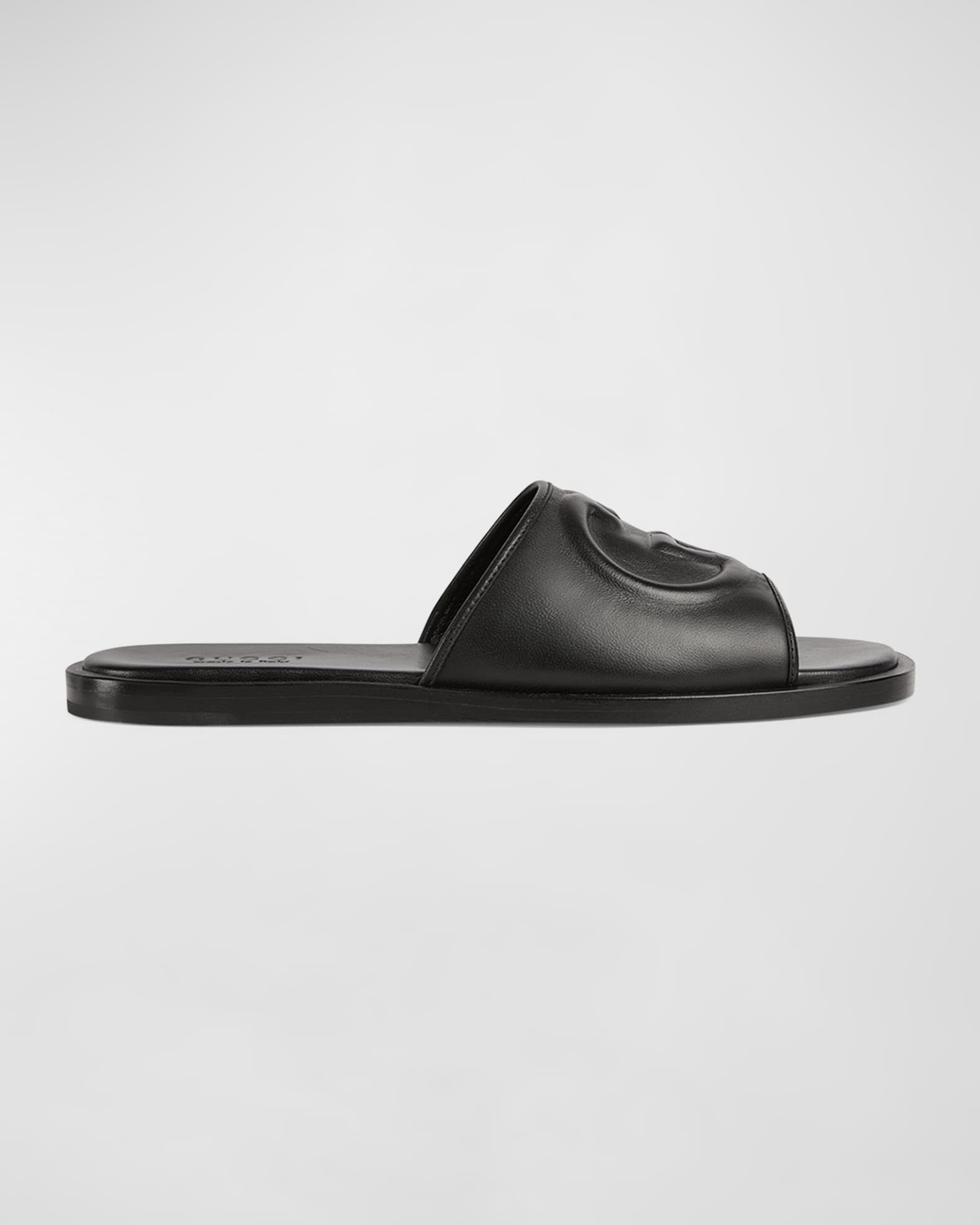Leather gucci slides shop