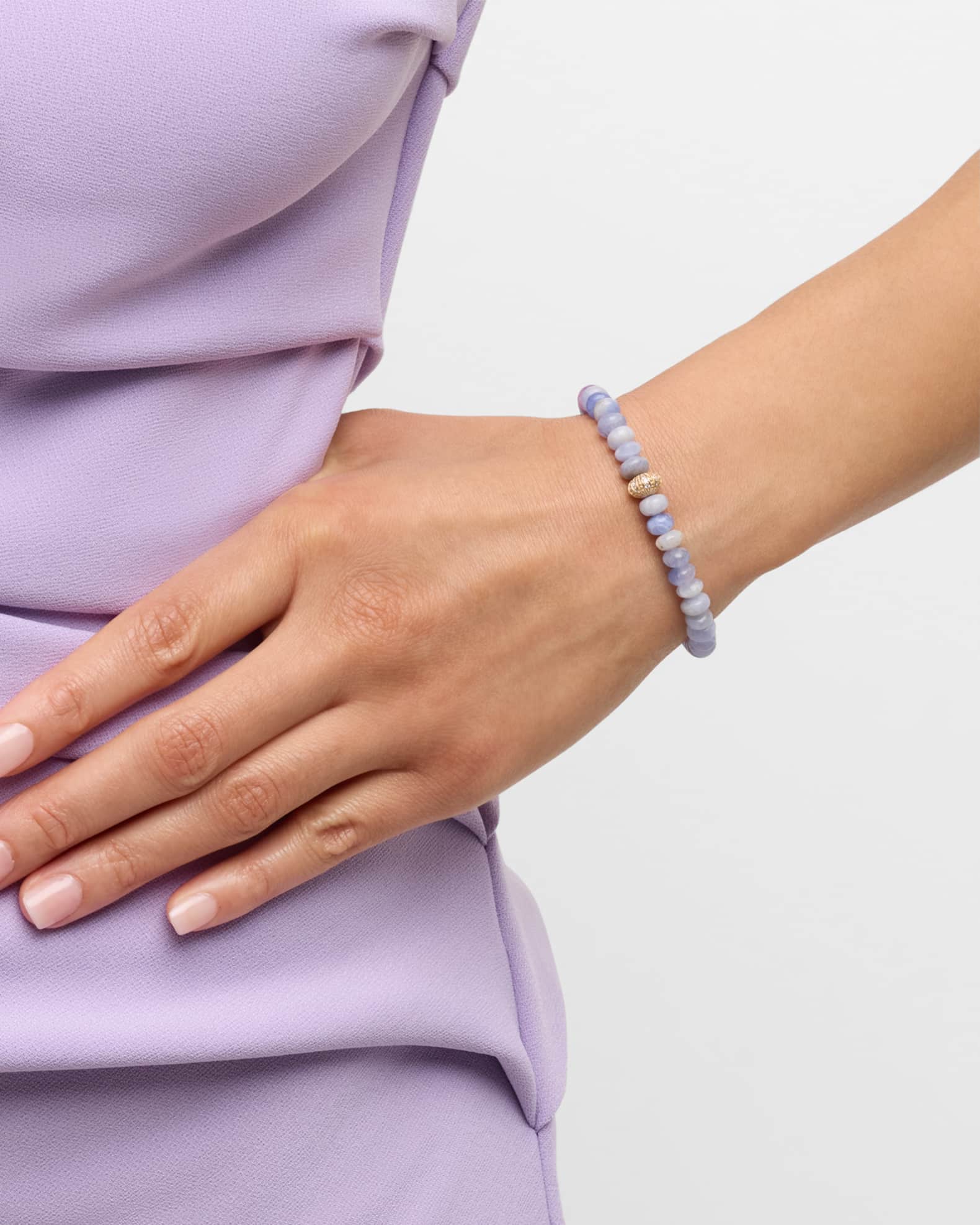 Sea Urchin Rondelle Bead Bracelet 1