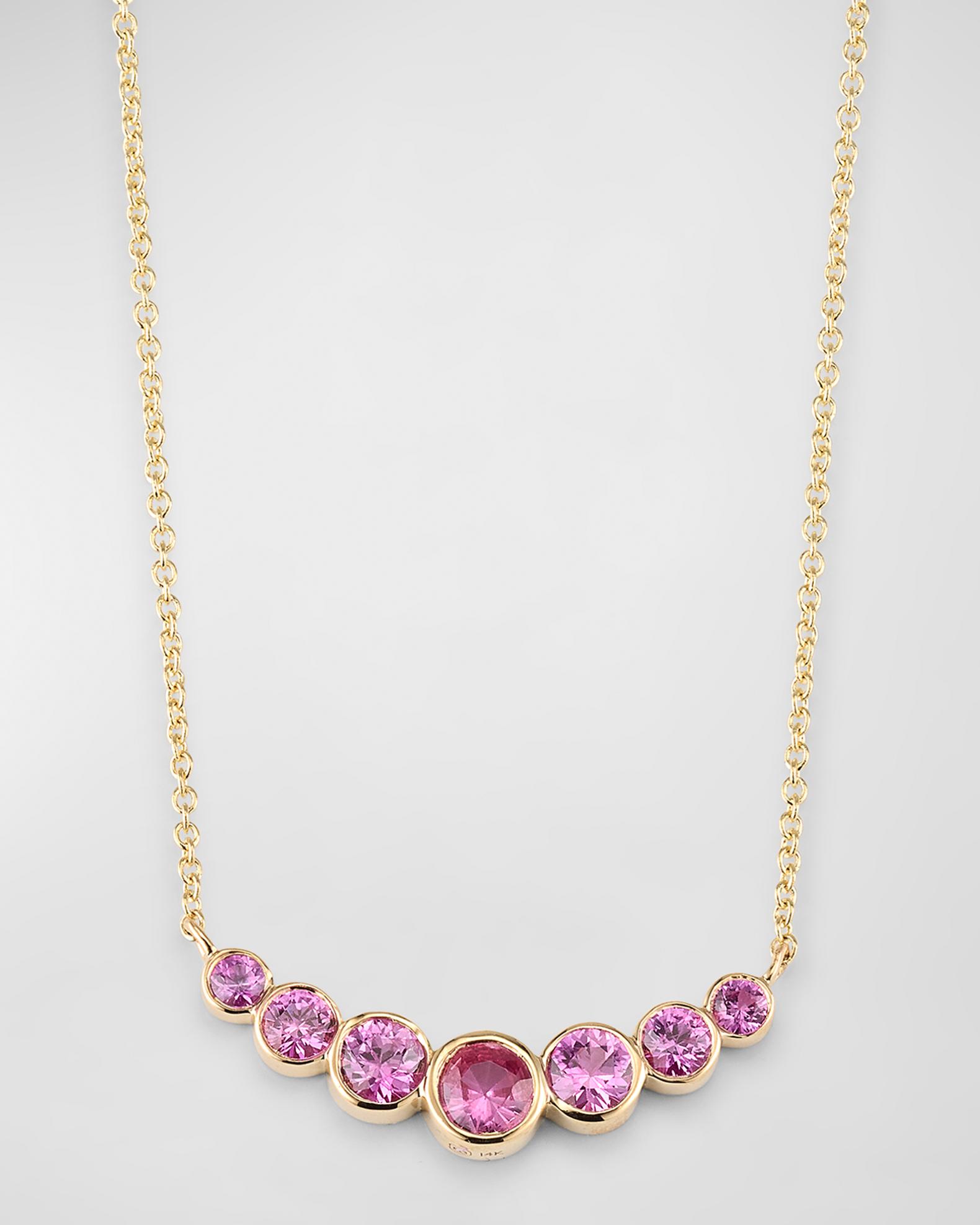 Pink Sapphire Bar Pendant