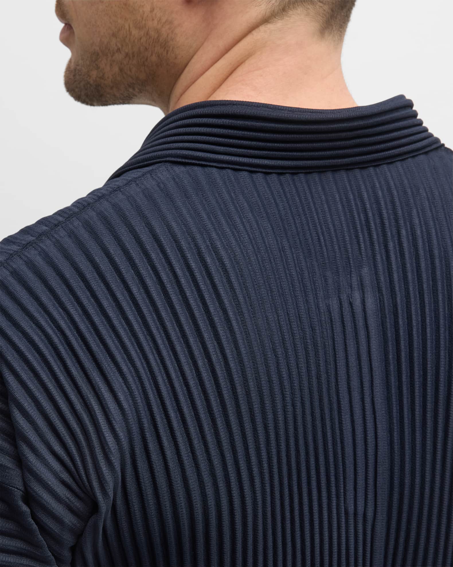 Homme Plisse Issey Miyake Men's Pleated Polo Shirt | Neiman