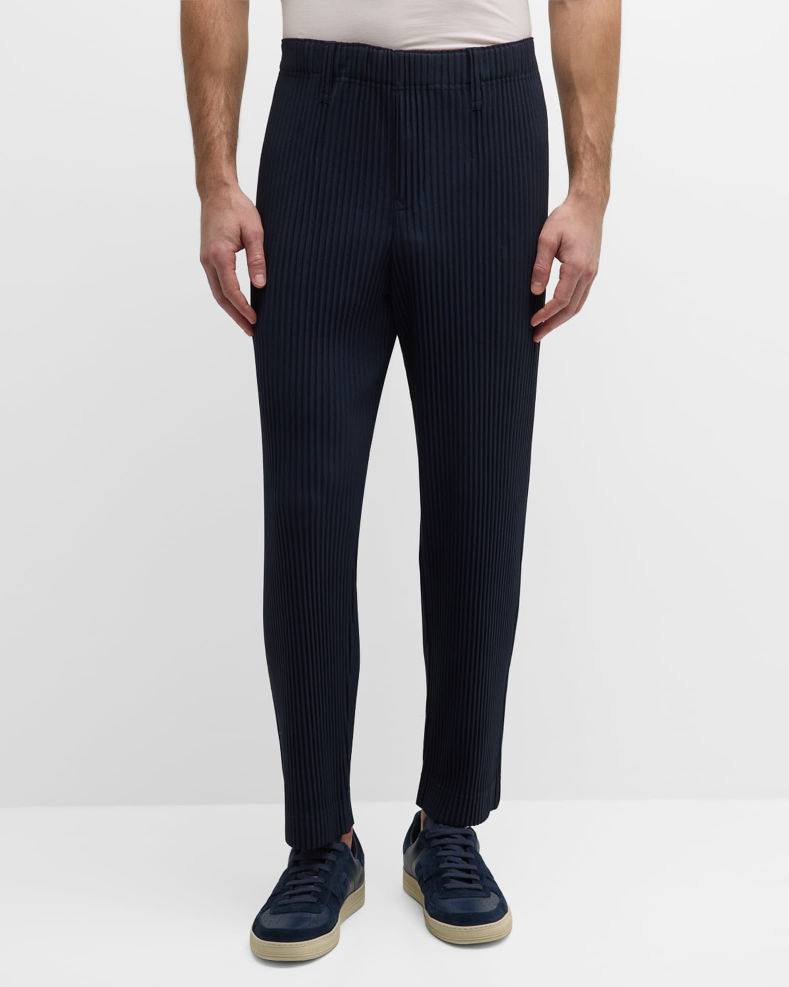 熱い販売 Homme Pants Straight Pleated Men's Miyake Issey Plisse パンツ