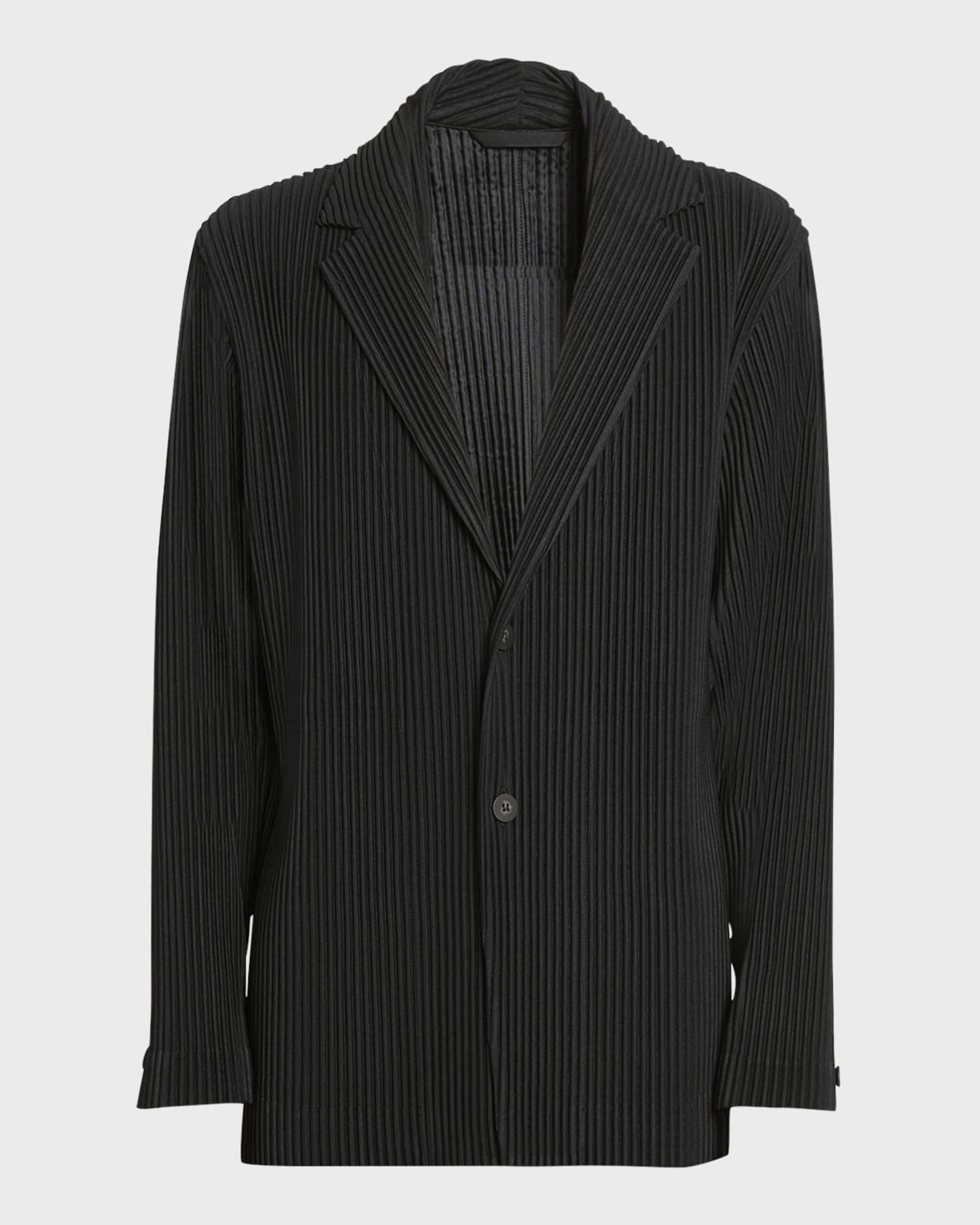 Men's Pleated Single-Button Sports Jacket