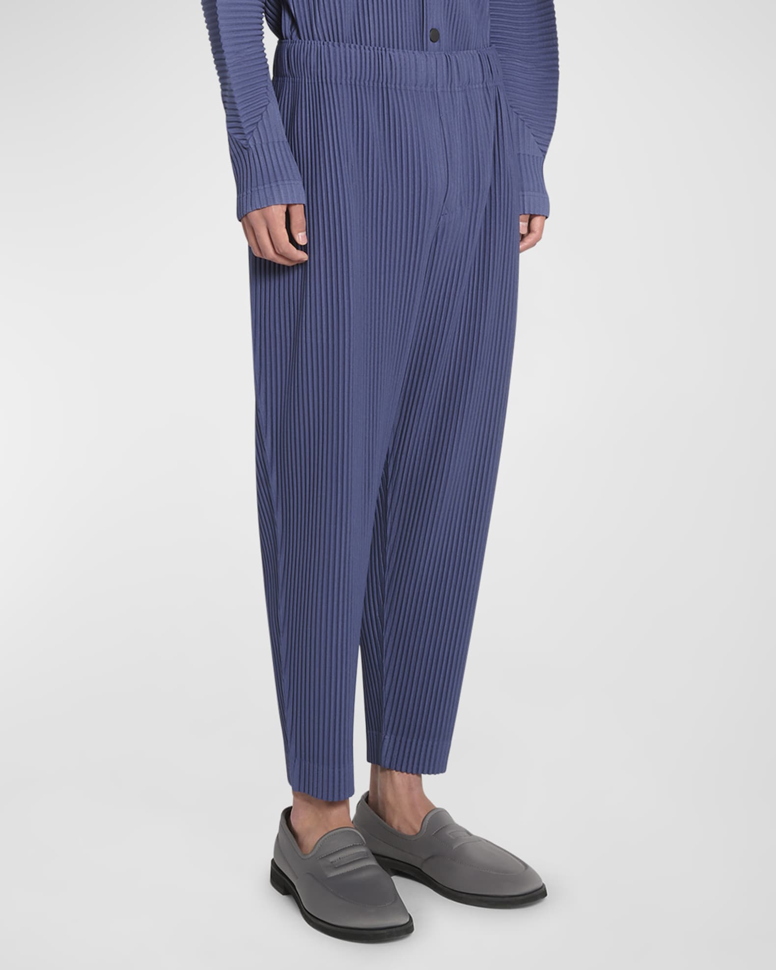 Homme Plisse Issey Miyake Men's Pleated Elastic-Waist Pants | Neiman Marcus