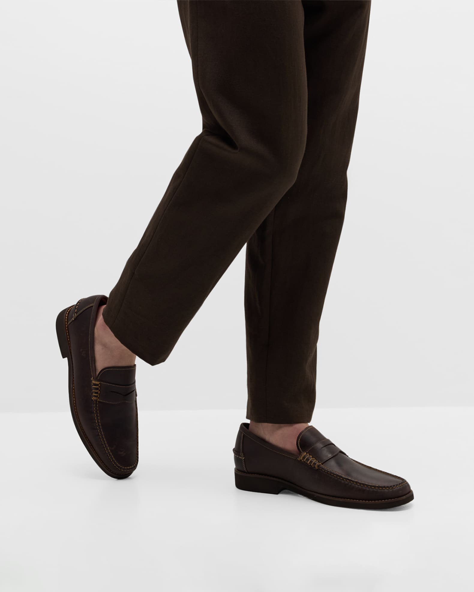Men's Handsewn Leather Penny Loafers 1