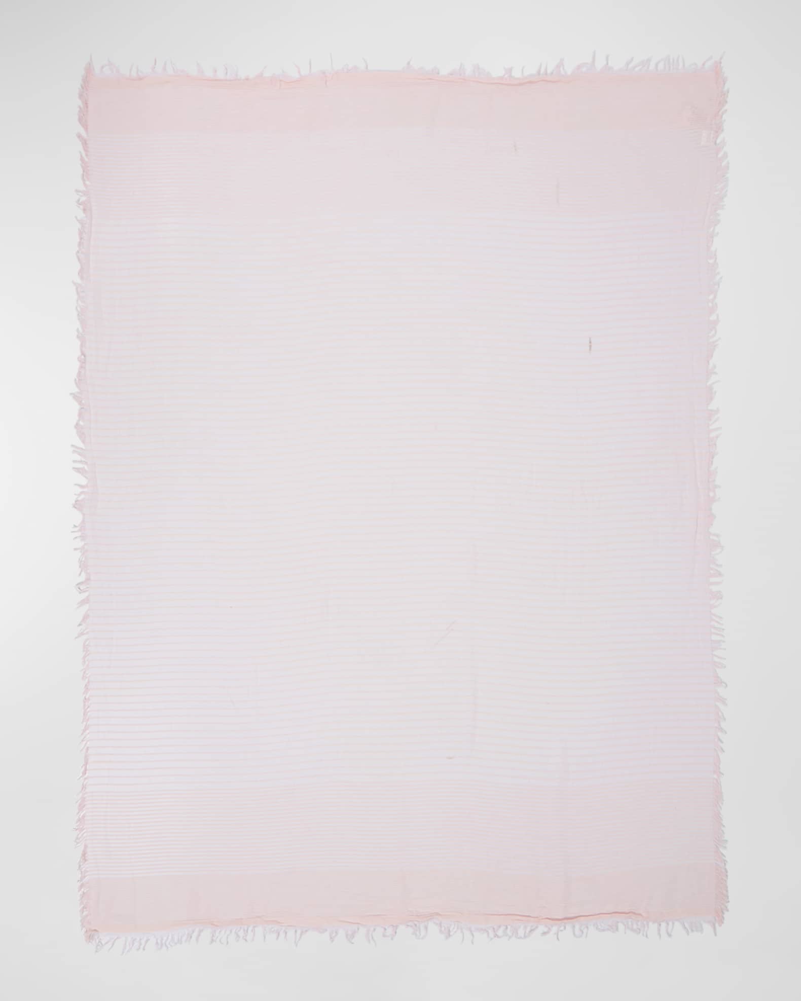 Eileen Fisher Fringe-Trim Textured Striped Scarf