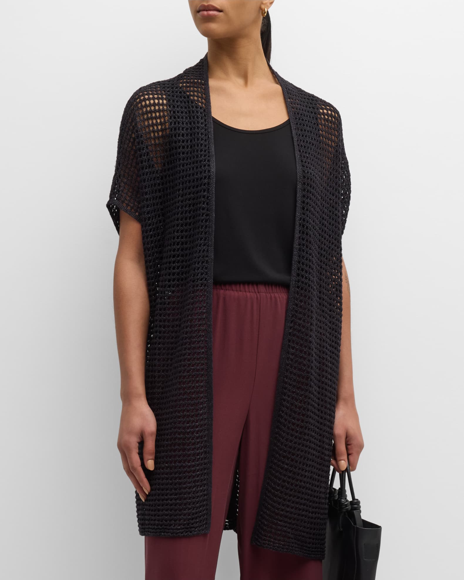 Dolman Stretch Pleats Cardigan