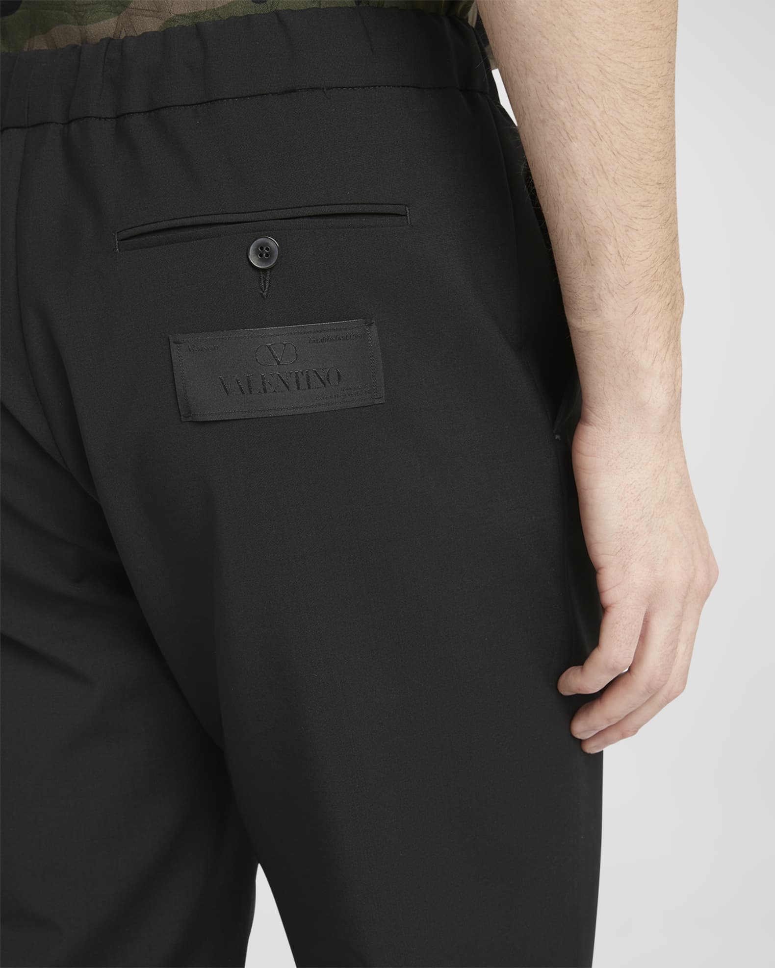 Men's Pintuck Elastic-Waist Pants