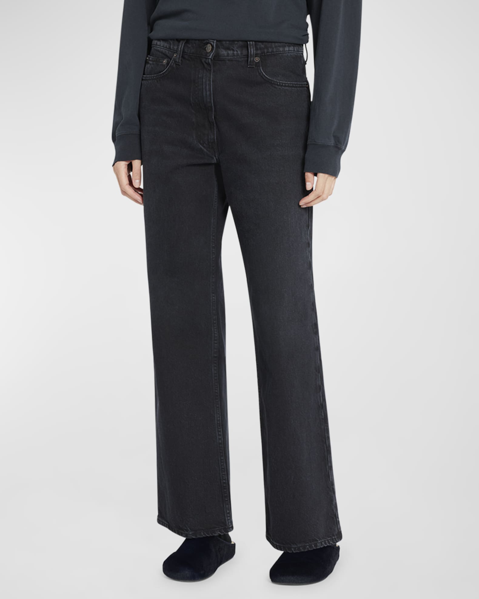 【in a row】Bad Brush Wide Denim Emma Wide-Leg Jeans CD425 - Acubi style | LEWKIN