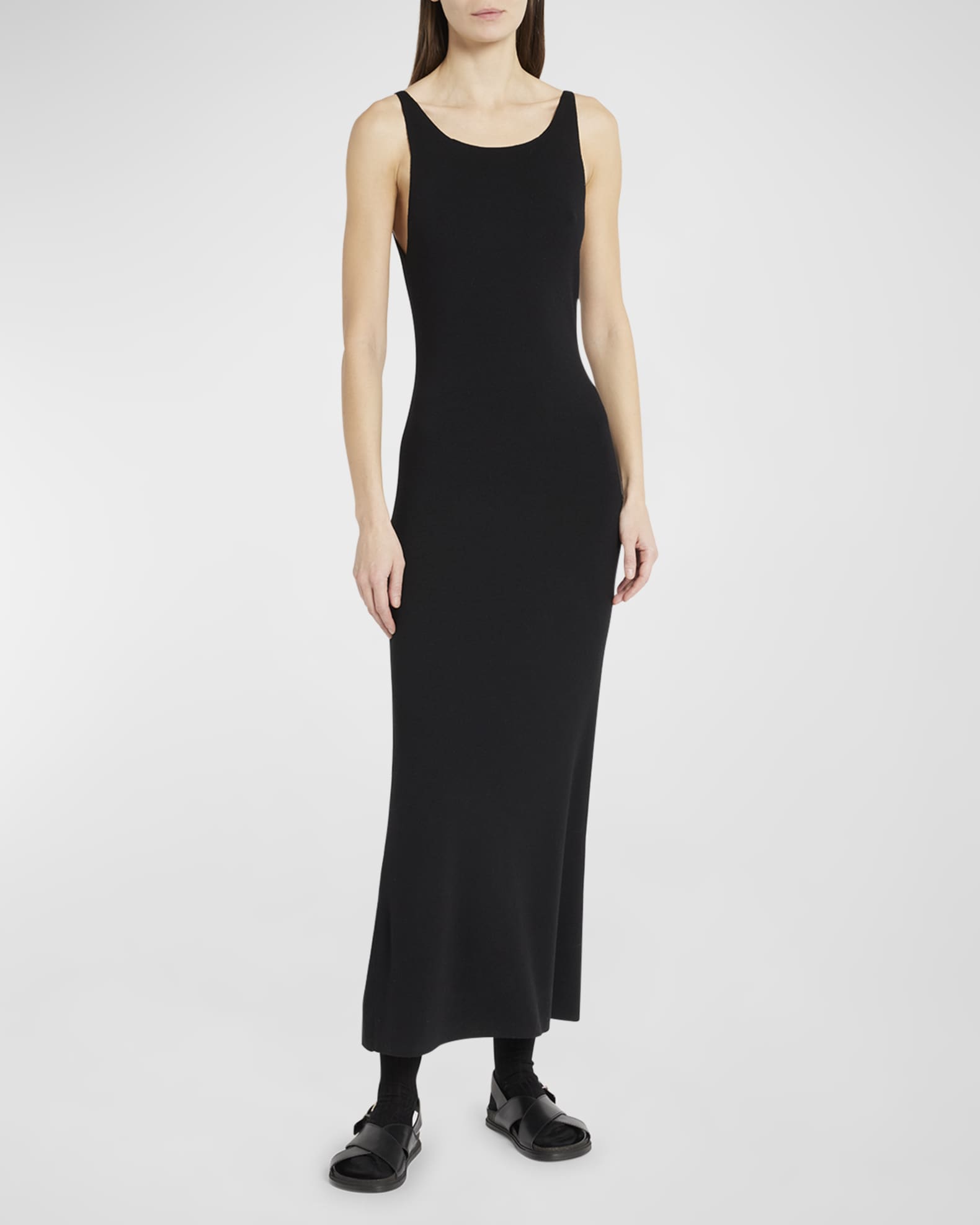 THE ROW Florio Sleeveless Maxi Wool Dress | Neiman Marcus