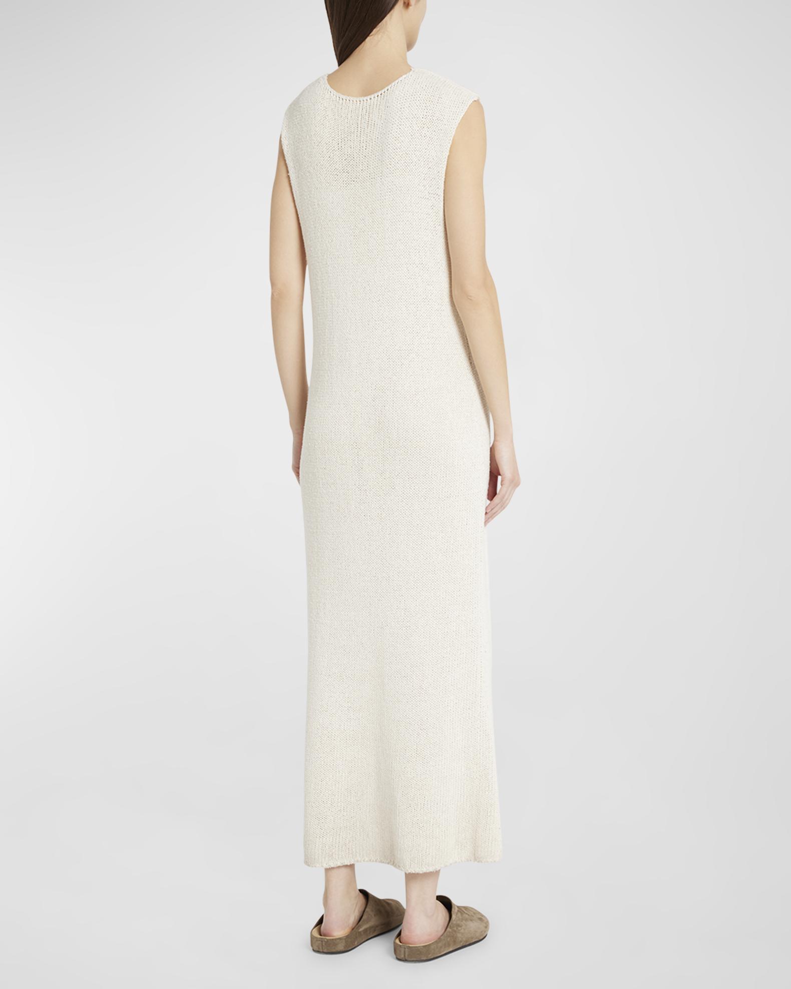 THE ROW Folosa Open-Knit Maxi Silk Dress | Neiman Marcus