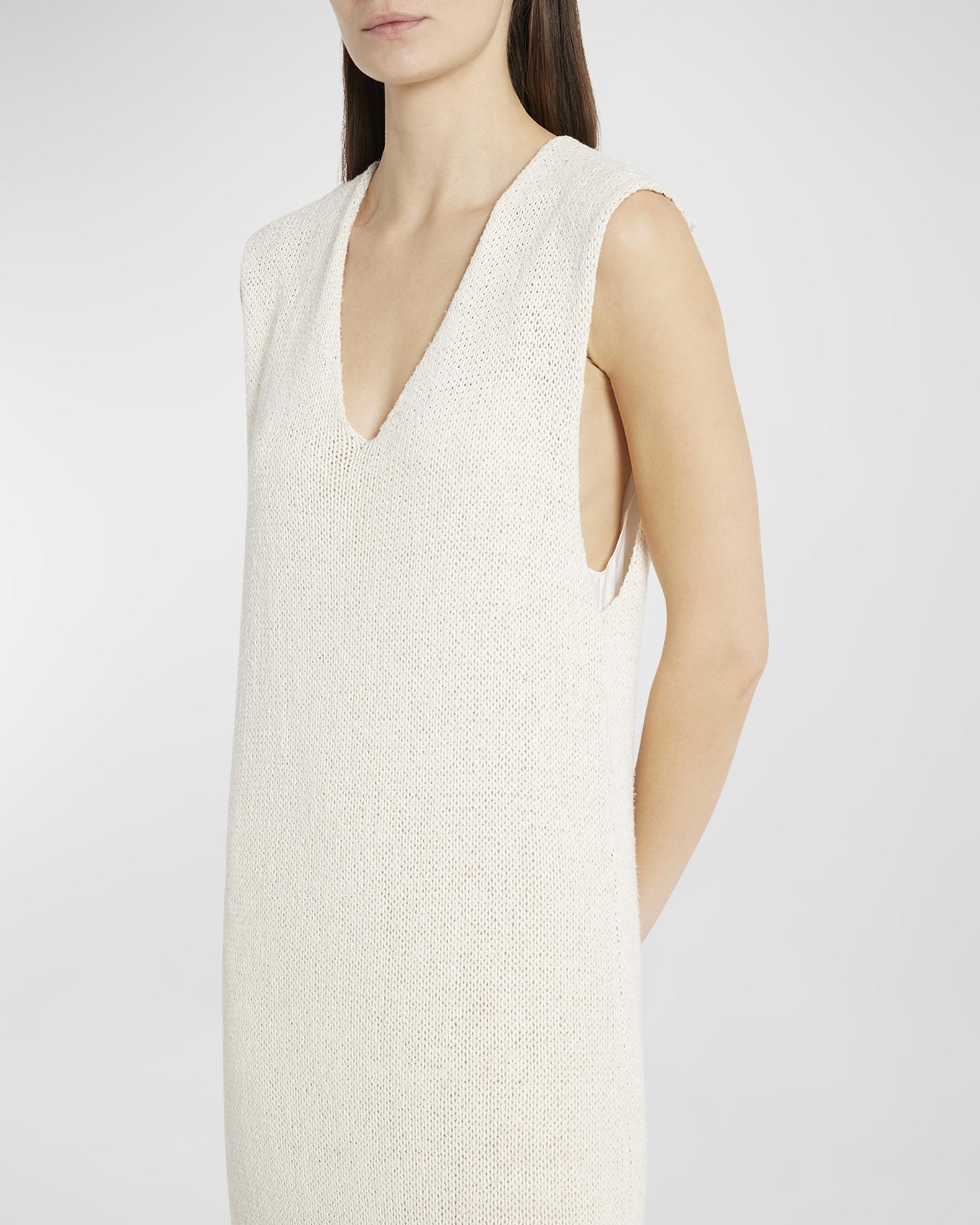 THE ROW Folosa Open-Knit Maxi Silk Dress | Neiman Marcus