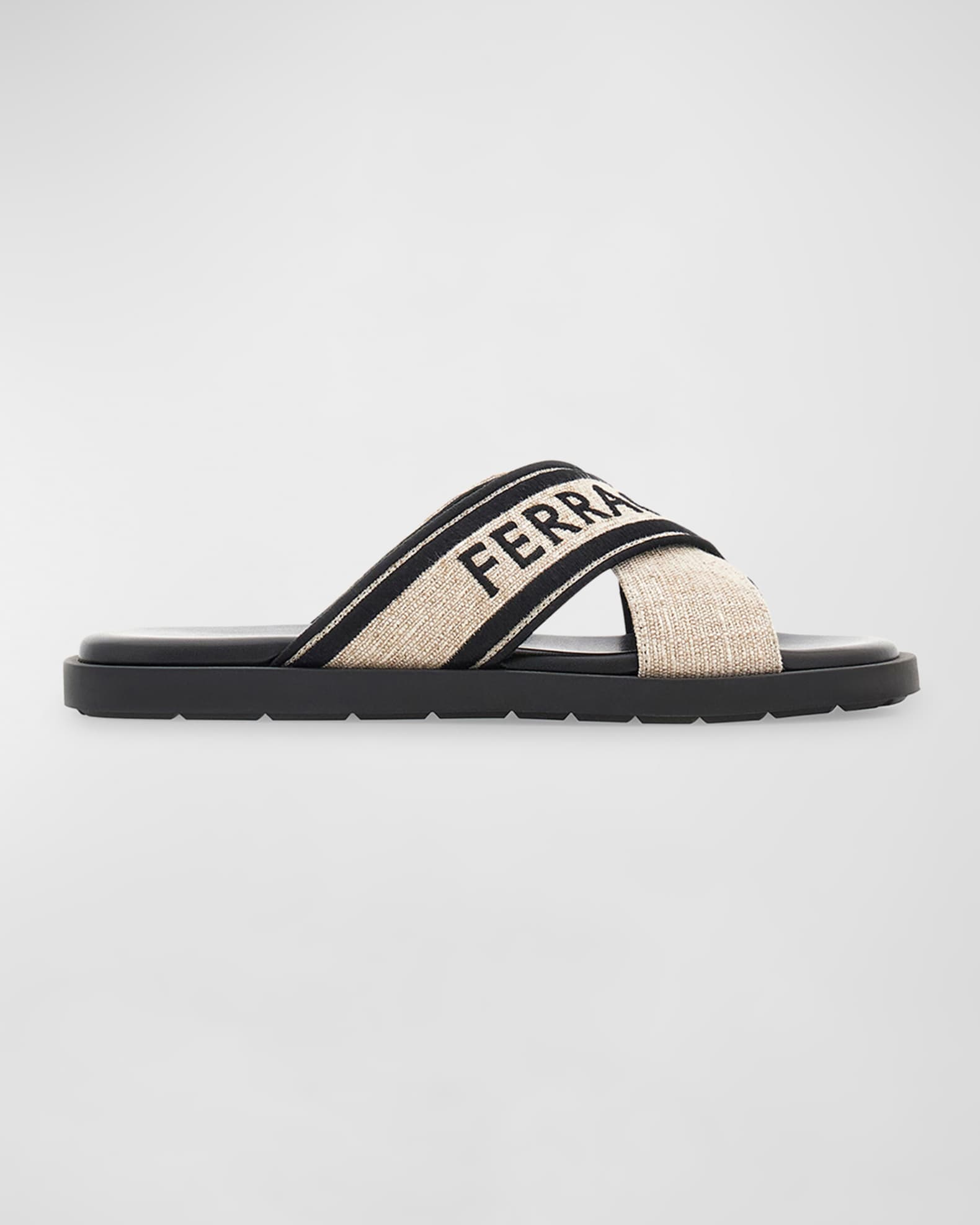 Men's Canvas Logo Crossover Sandals 0