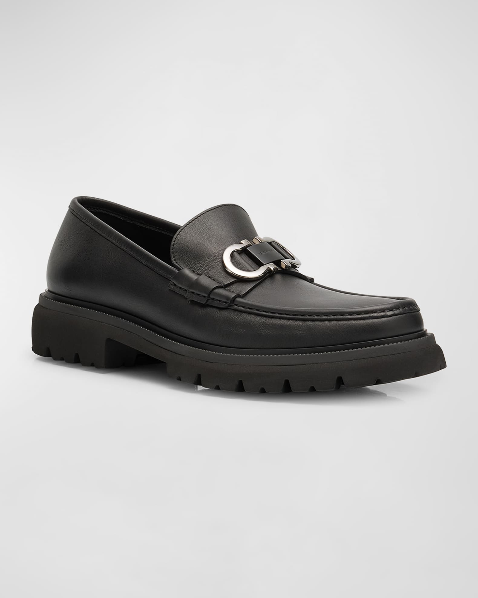 Ferragamo Men s Gancini Loafers Black Size 9.5 Nero