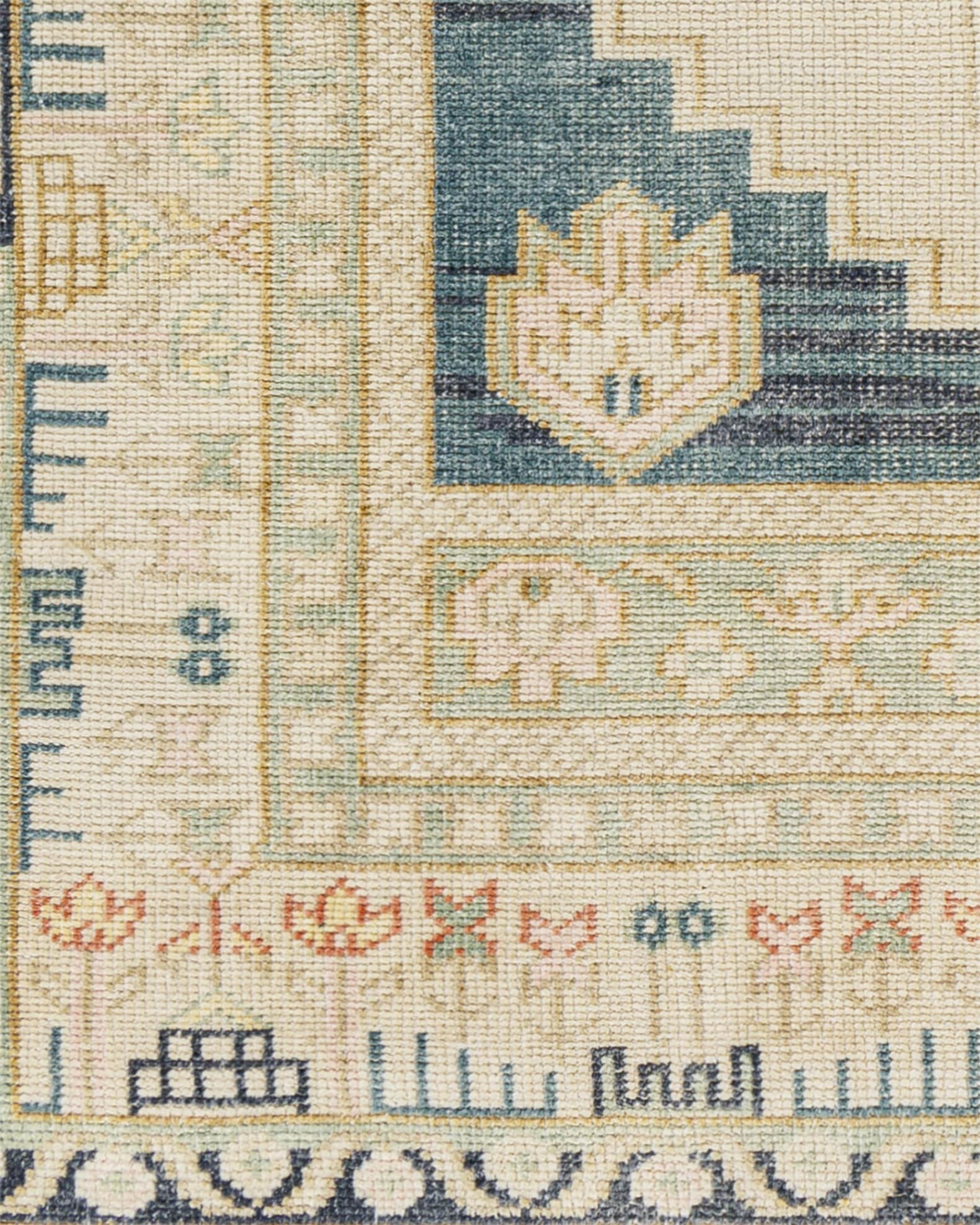 Anadolu Teal Hand-Knotted Rug 1