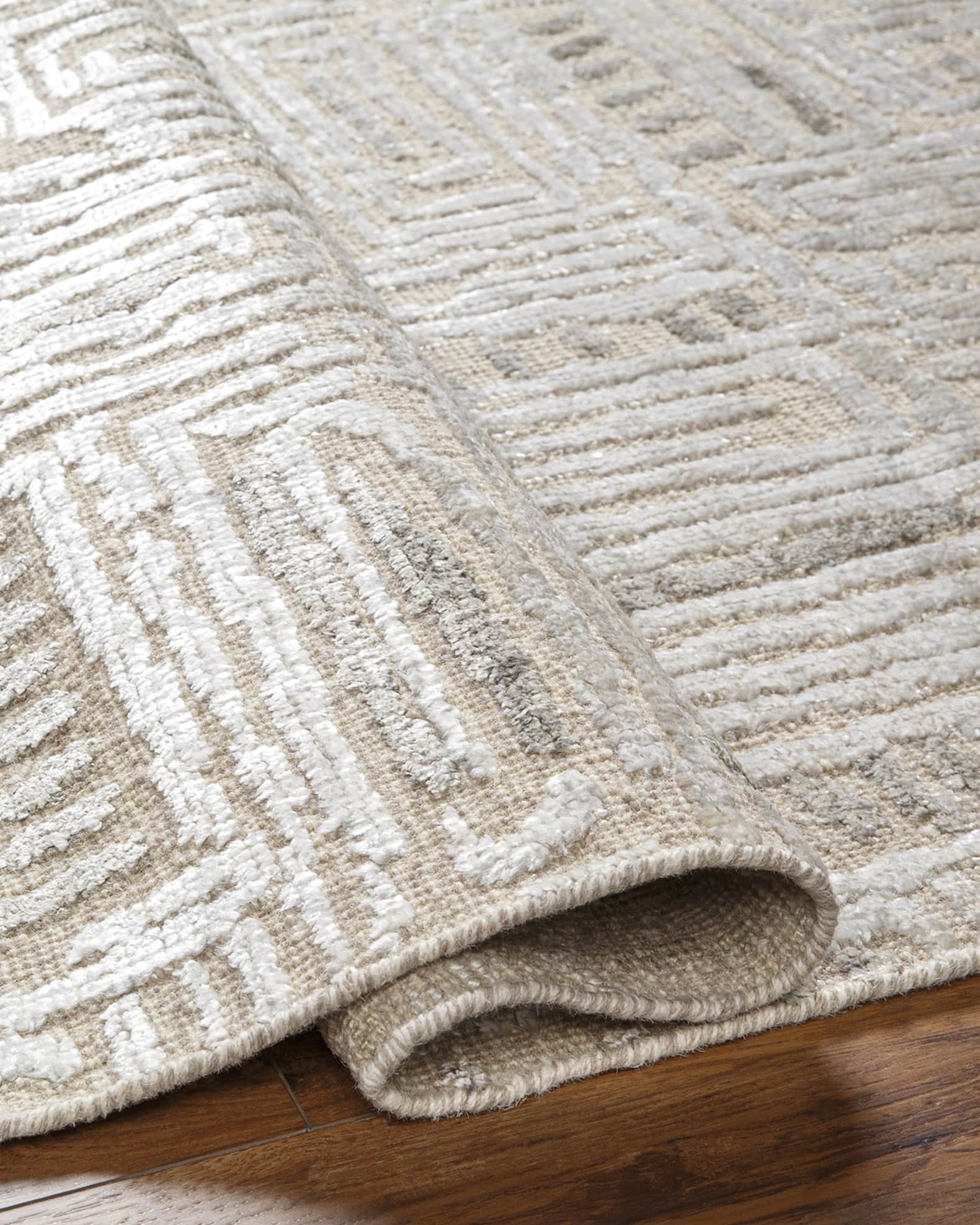 Amina Beige Hand-Knotted Rug, 9' x 12' 1